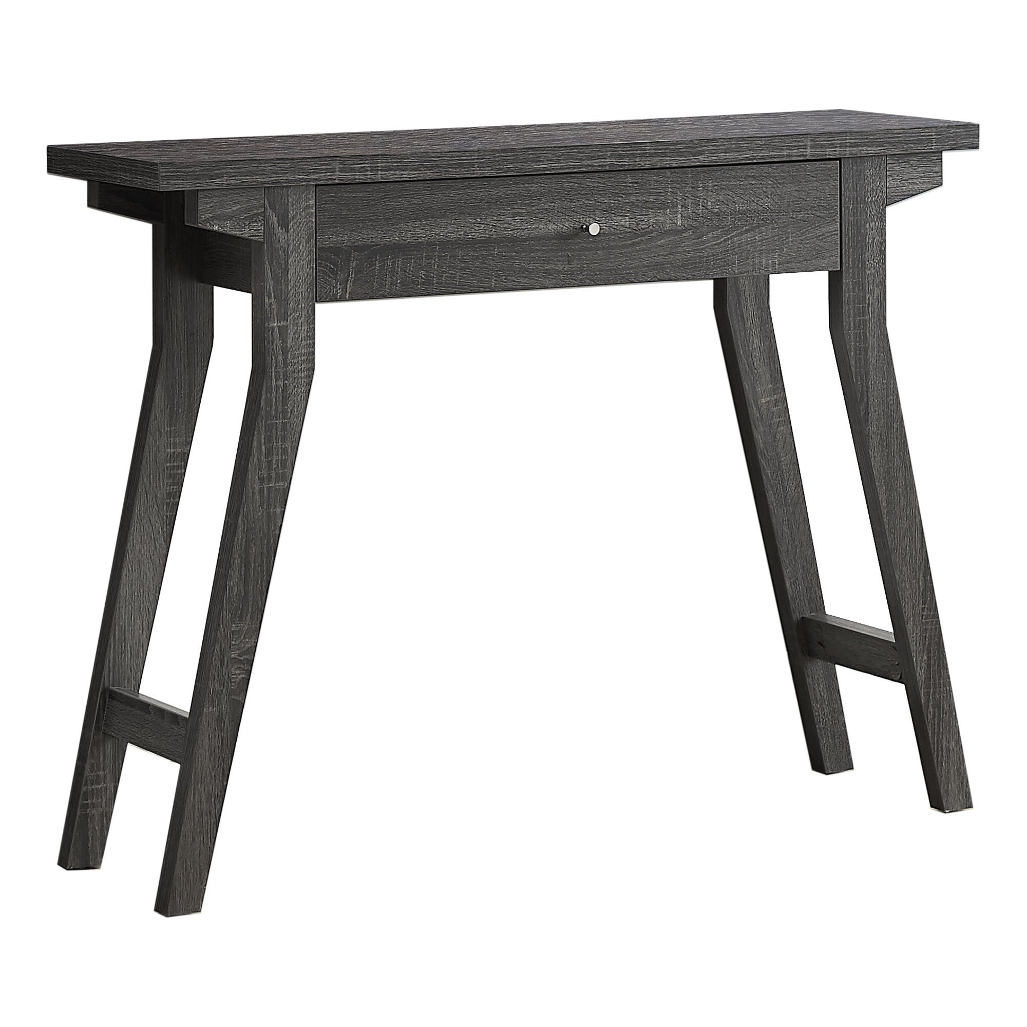 Rectangular Grey Accent Table with Storage Drawer