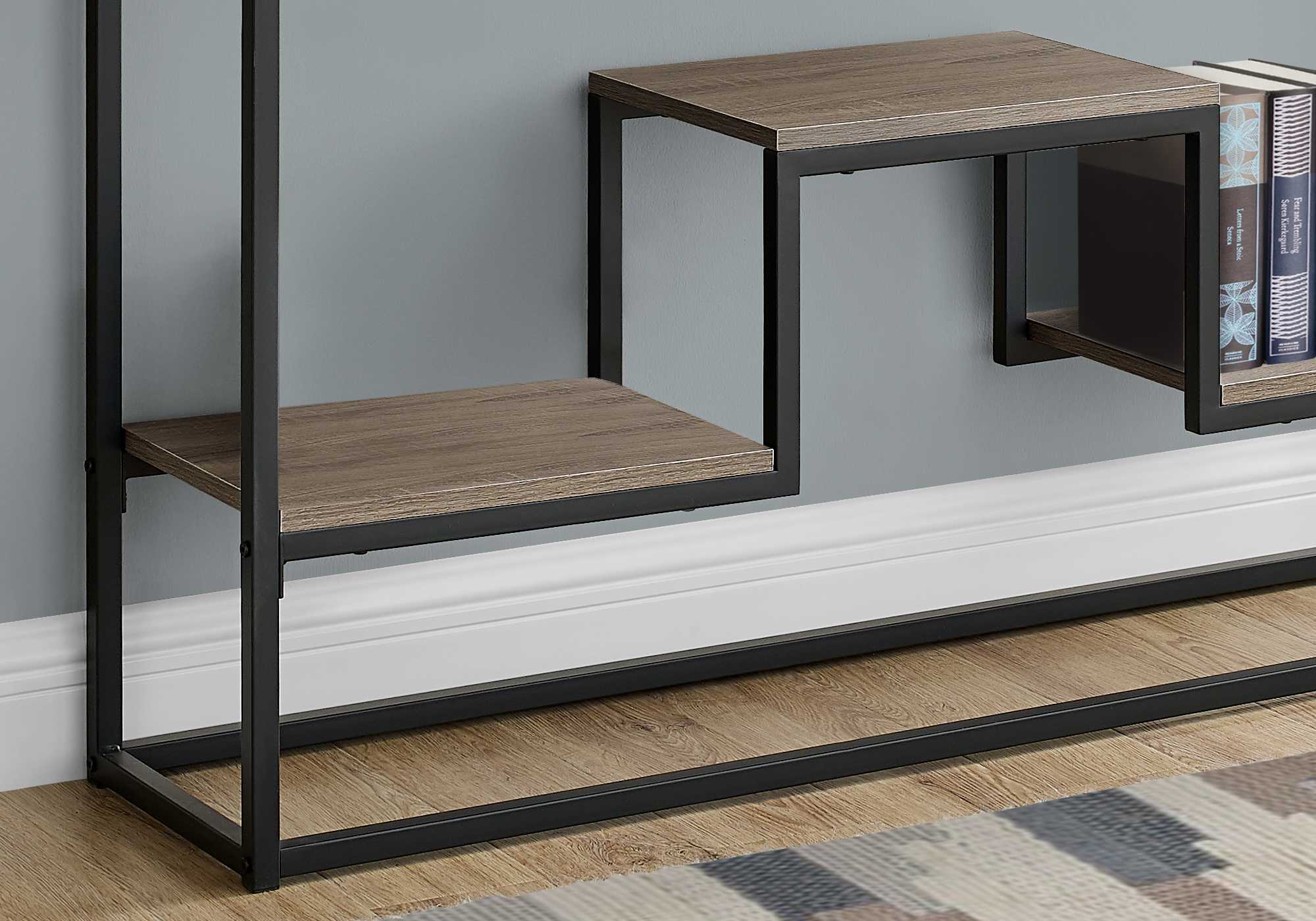48" Rectangular Taupe Wood Look Hall Console Accent Table