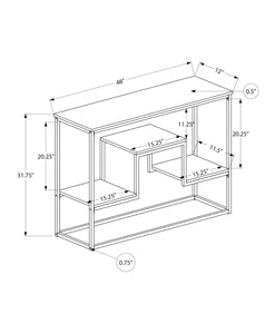 48" Rectangular Espresso Hall Console Accent Table