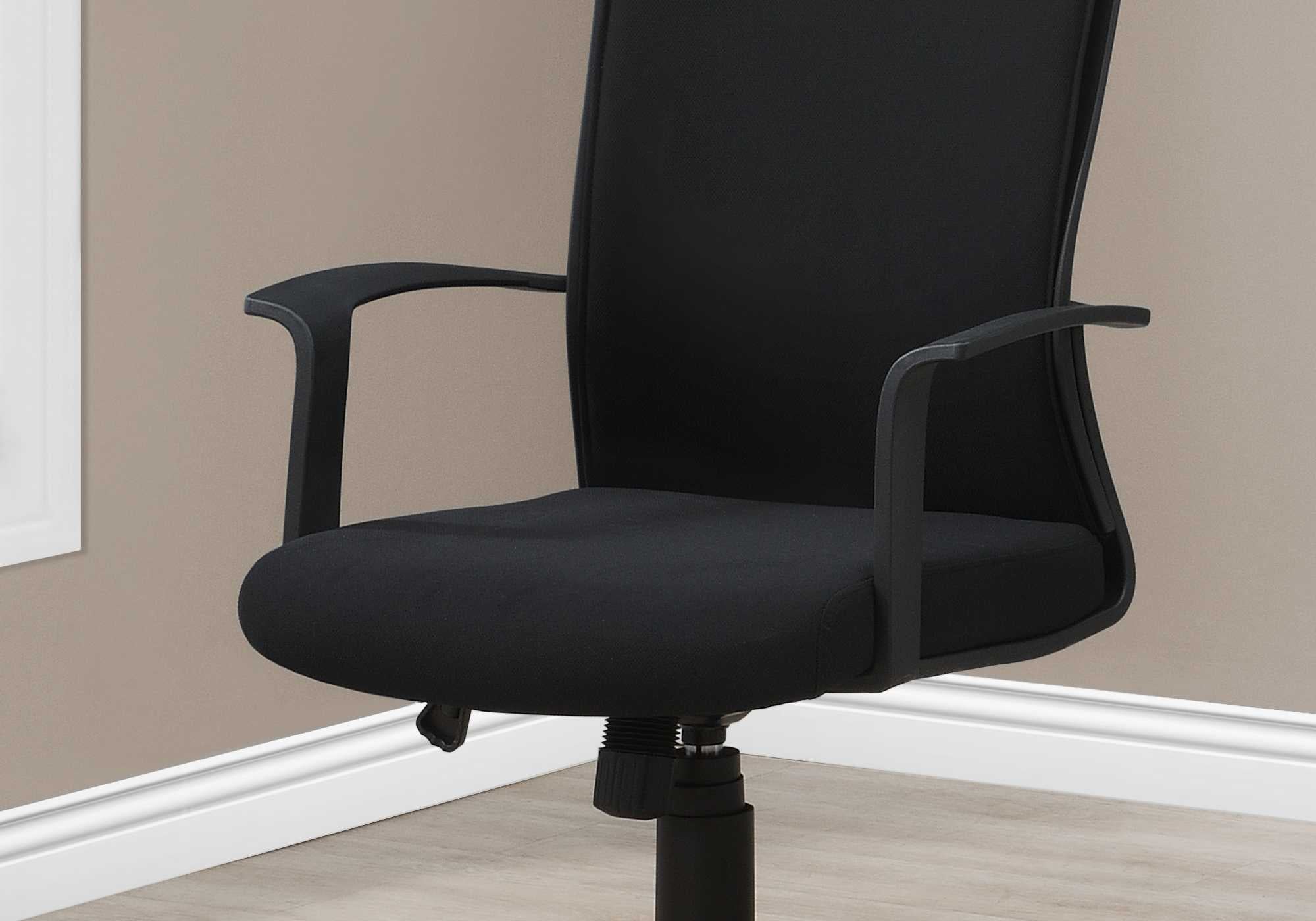 BlackwithBlack Fabric High Back Executive Office Chair