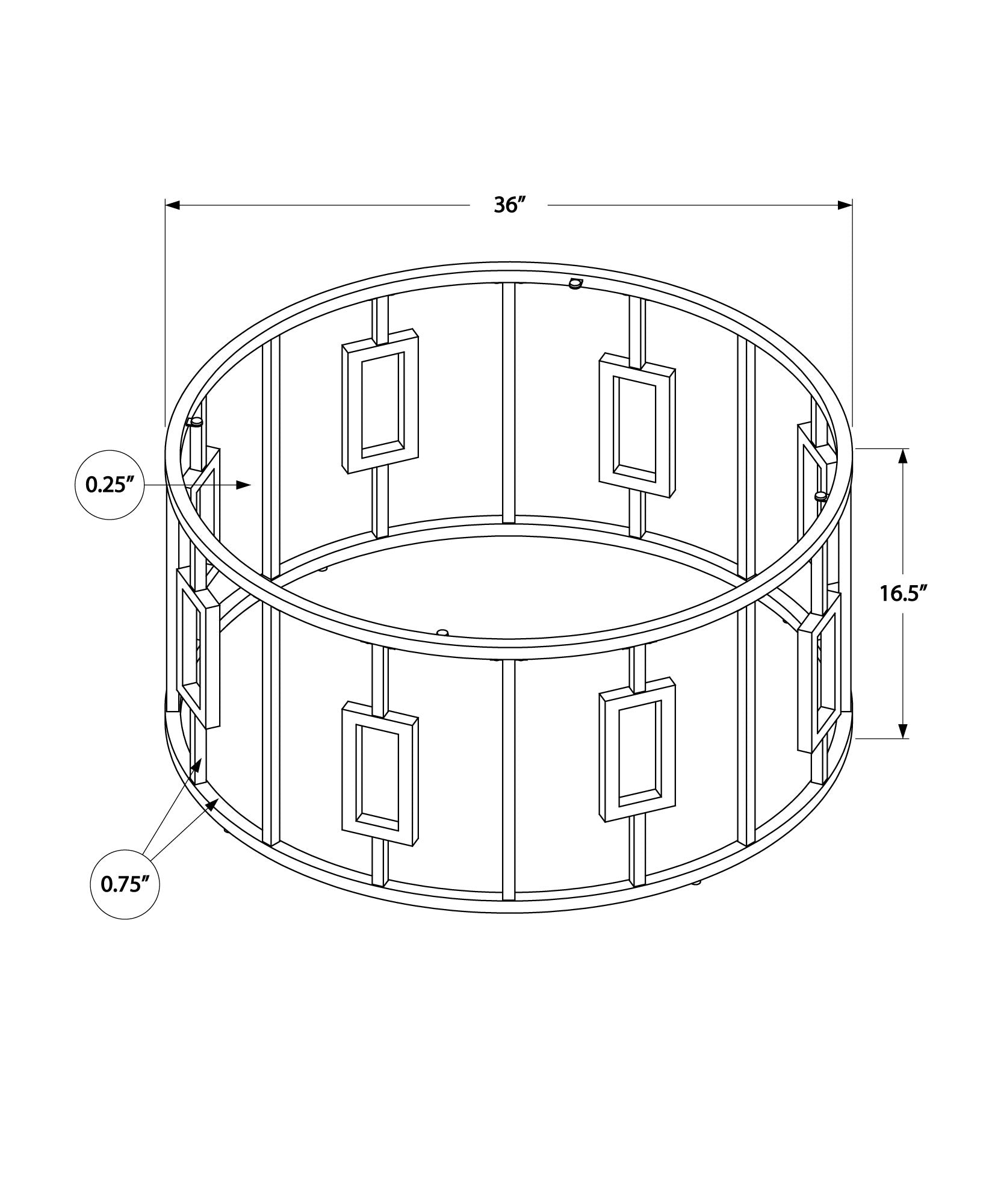 Round Chrome Metal with Tempered Glass Coffee Table
