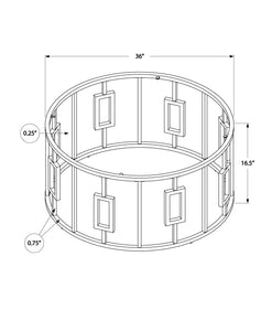 Round Chrome Metal with Tempered Glass Coffee Table