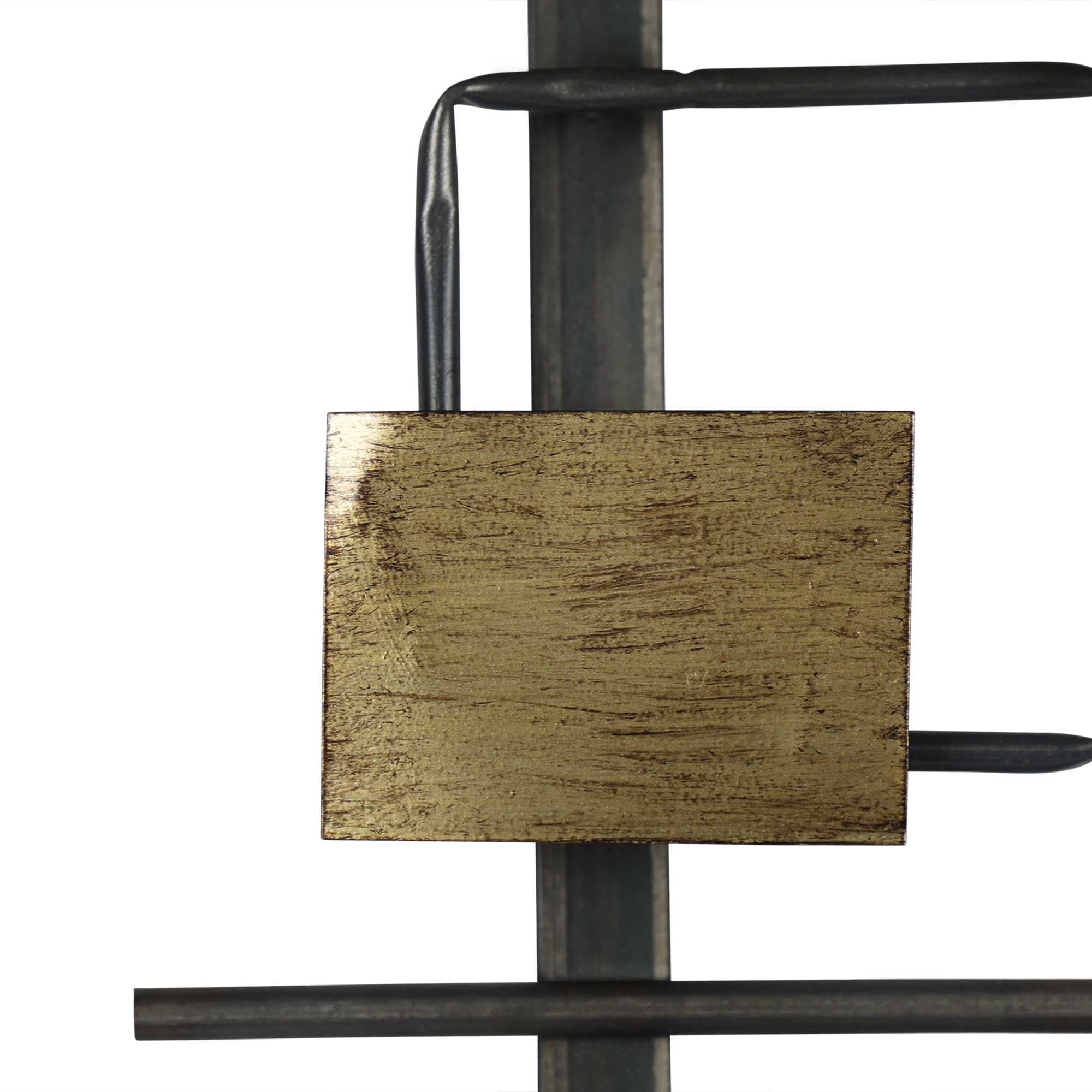 Geometric-inspired Distressed Finish Wall Centerpiece