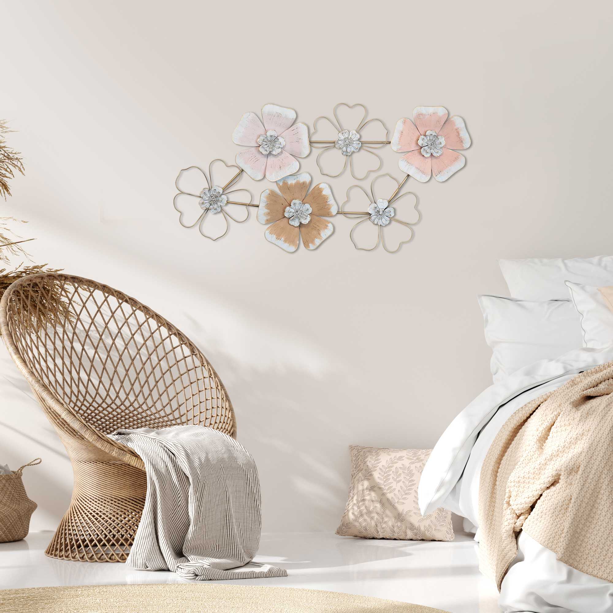 3D-Layered Flower Wall Art with Matte Finish