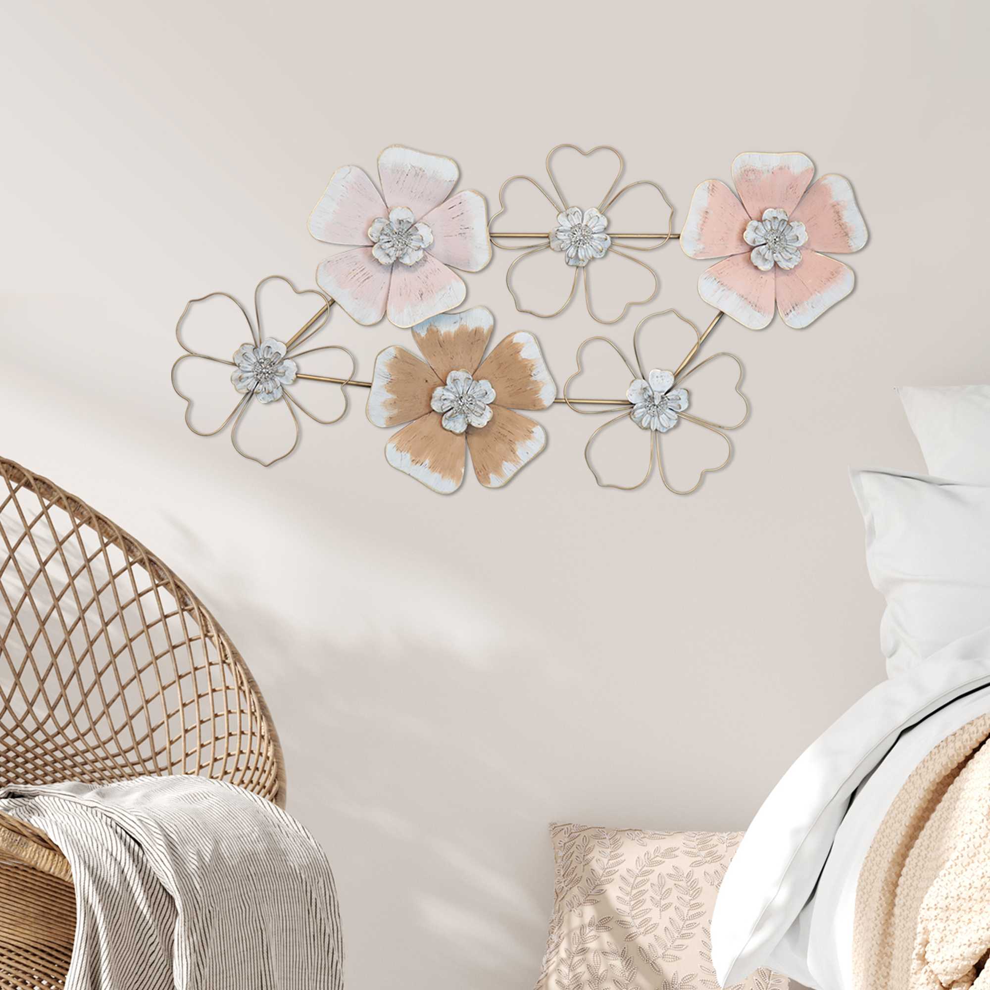 3D-Layered Flower Wall Art with Matte Finish