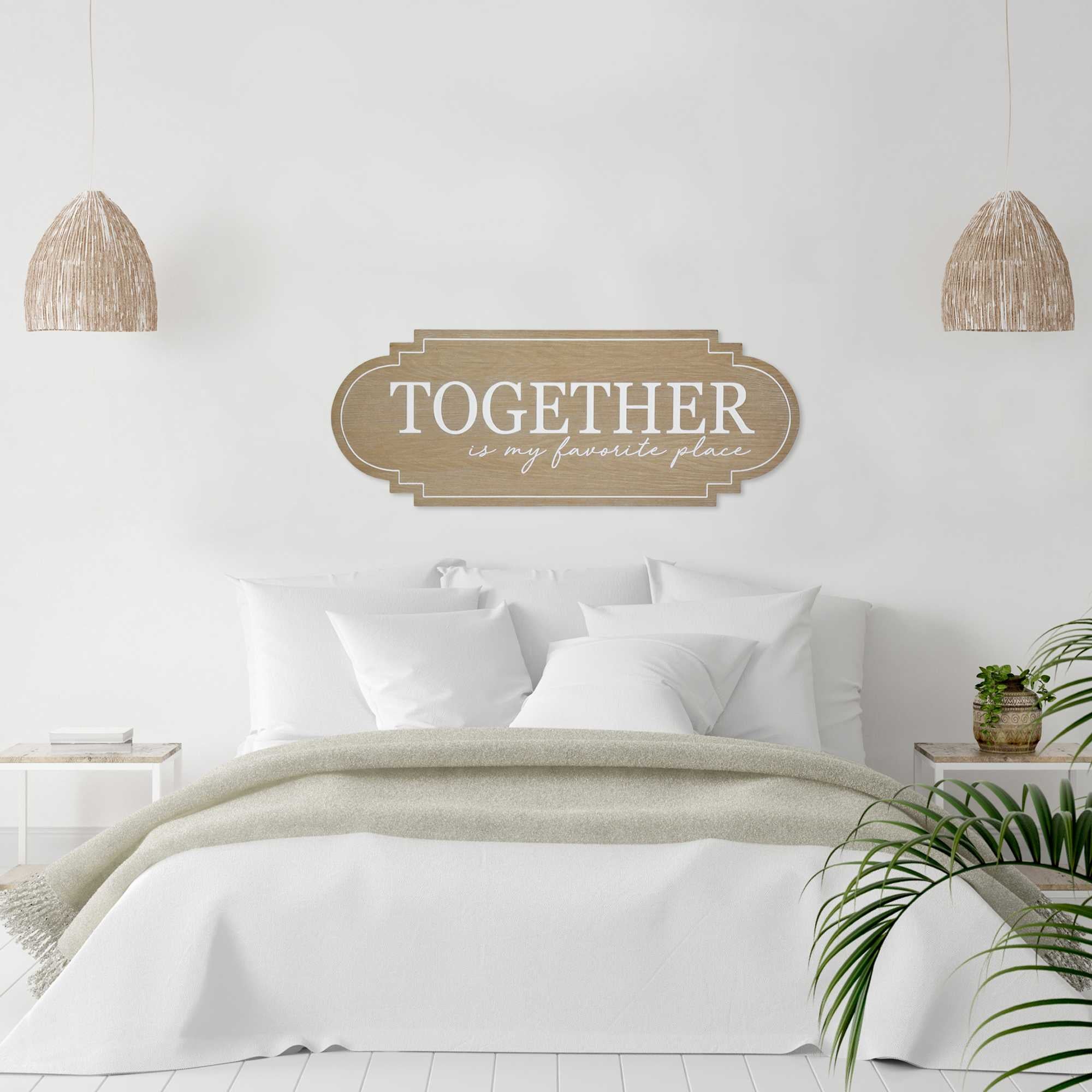 32" X 12" "Together Is My Favorite Place" Wall Decor