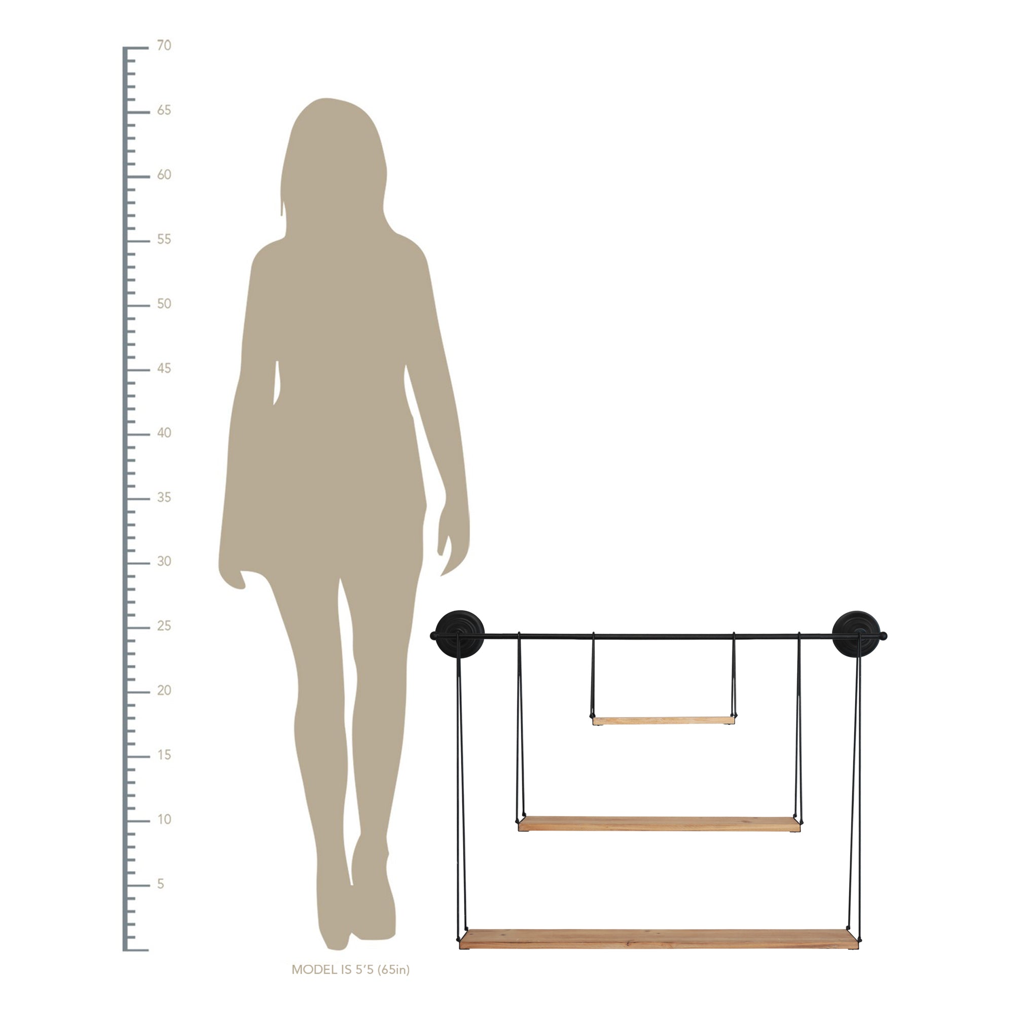 Metal and Wood Shelf