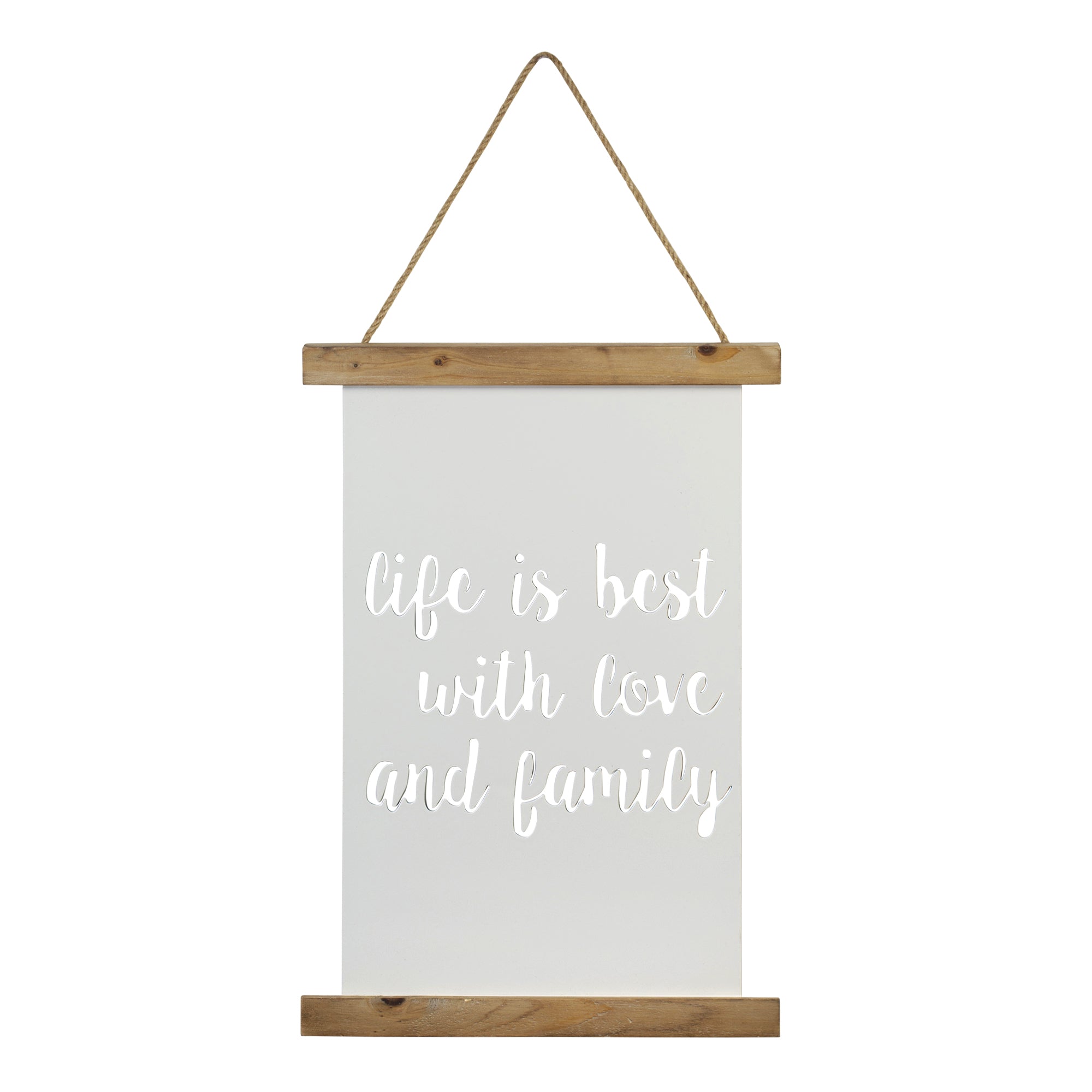 12" X 17" " Life is Best with Love and Family" Wall Art