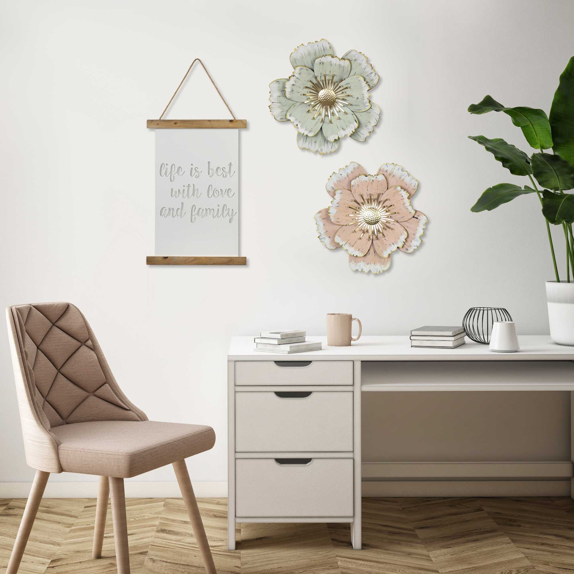 12" X 17" " Life is Best with Love and Family" Wall Art