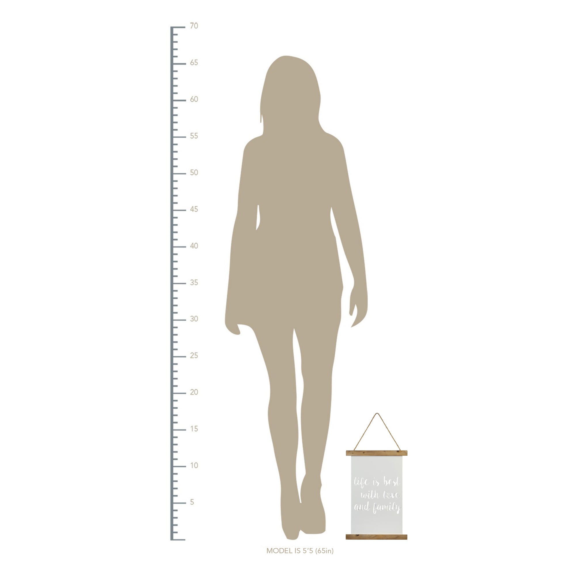 12" X 17" " Life is Best with Love and Family" Wall Art