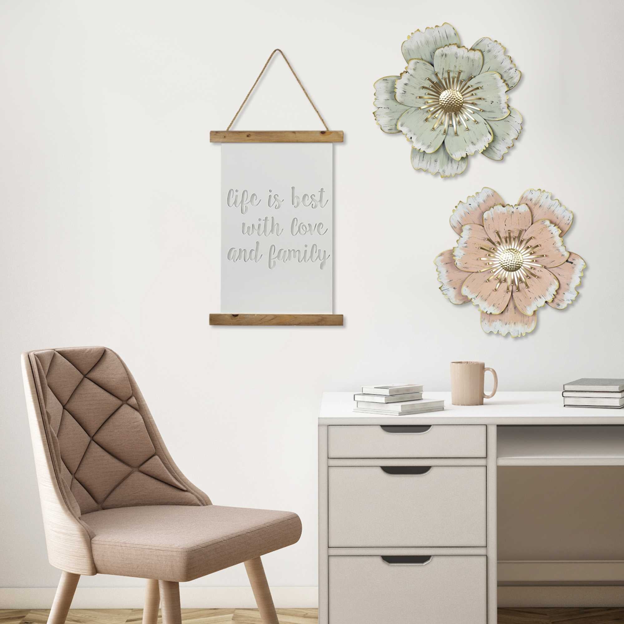 12" X 17" " Life is Best with Love and Family" Wall Art