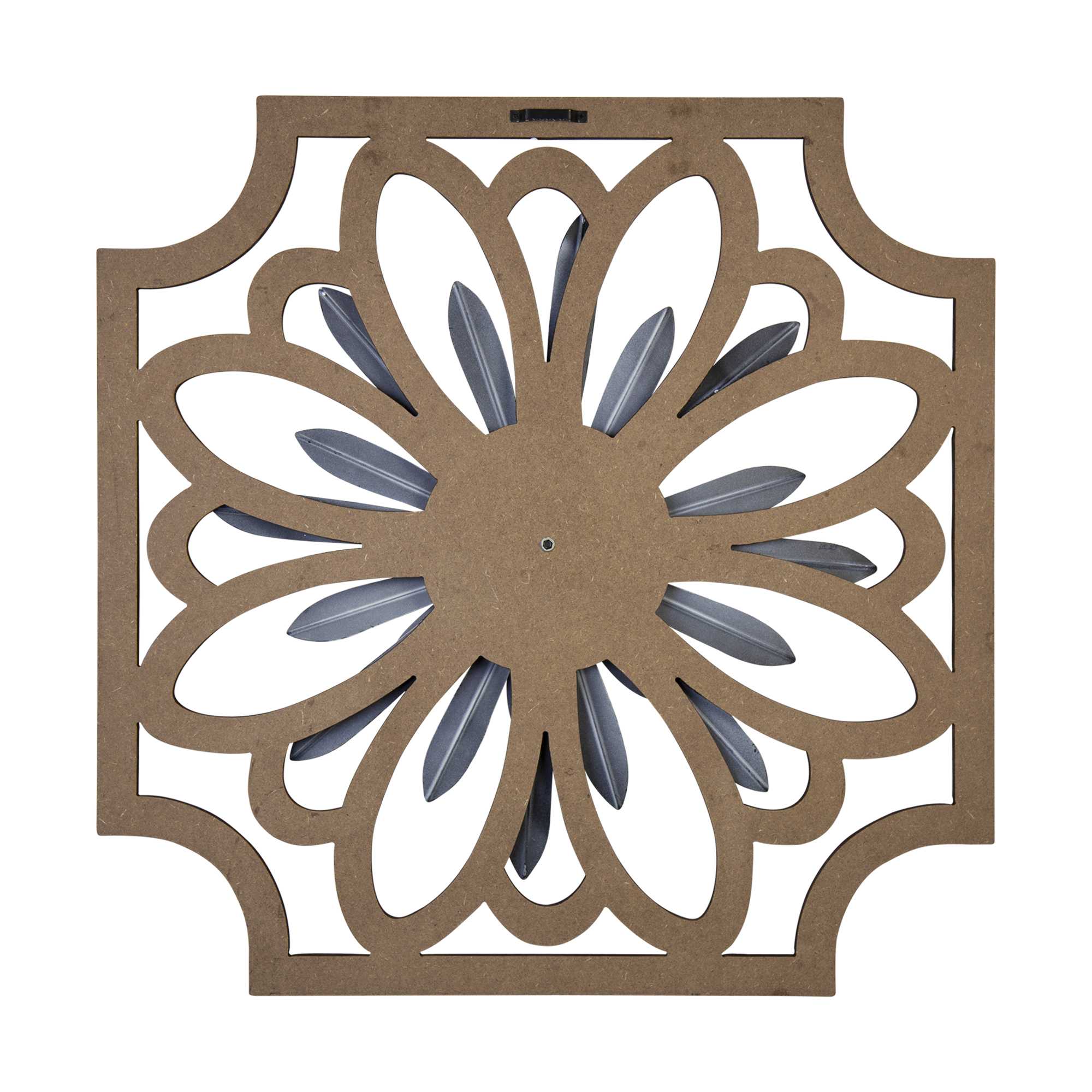 Flower Framed Wall Art with Walnut Finish