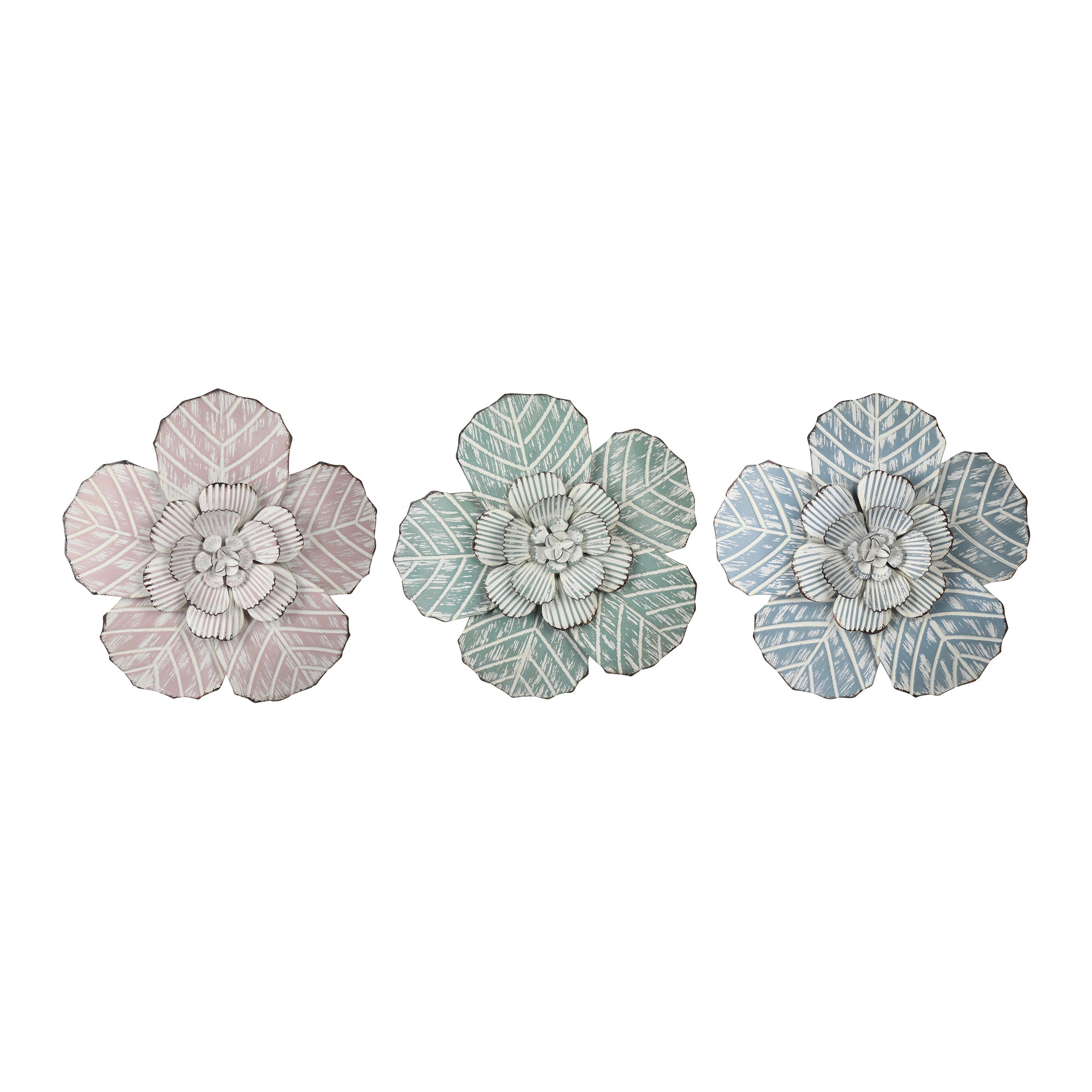 Flower Metal Wall Decor with Matte Finish