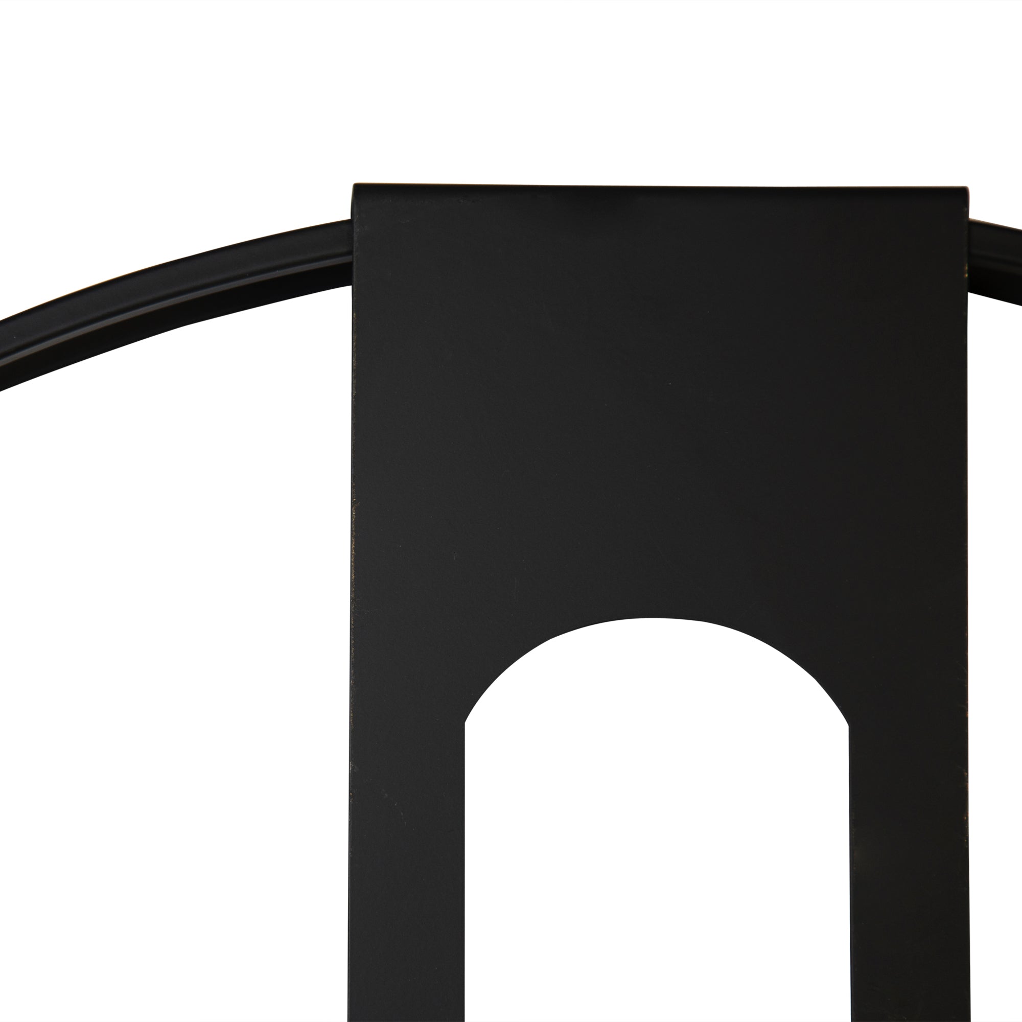 28" Round Metal Matte Black Wall Clock