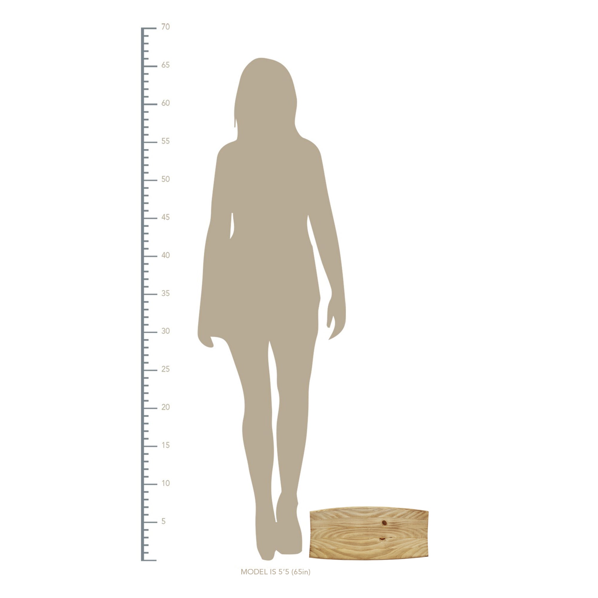 Natural Wood Curved Tray
