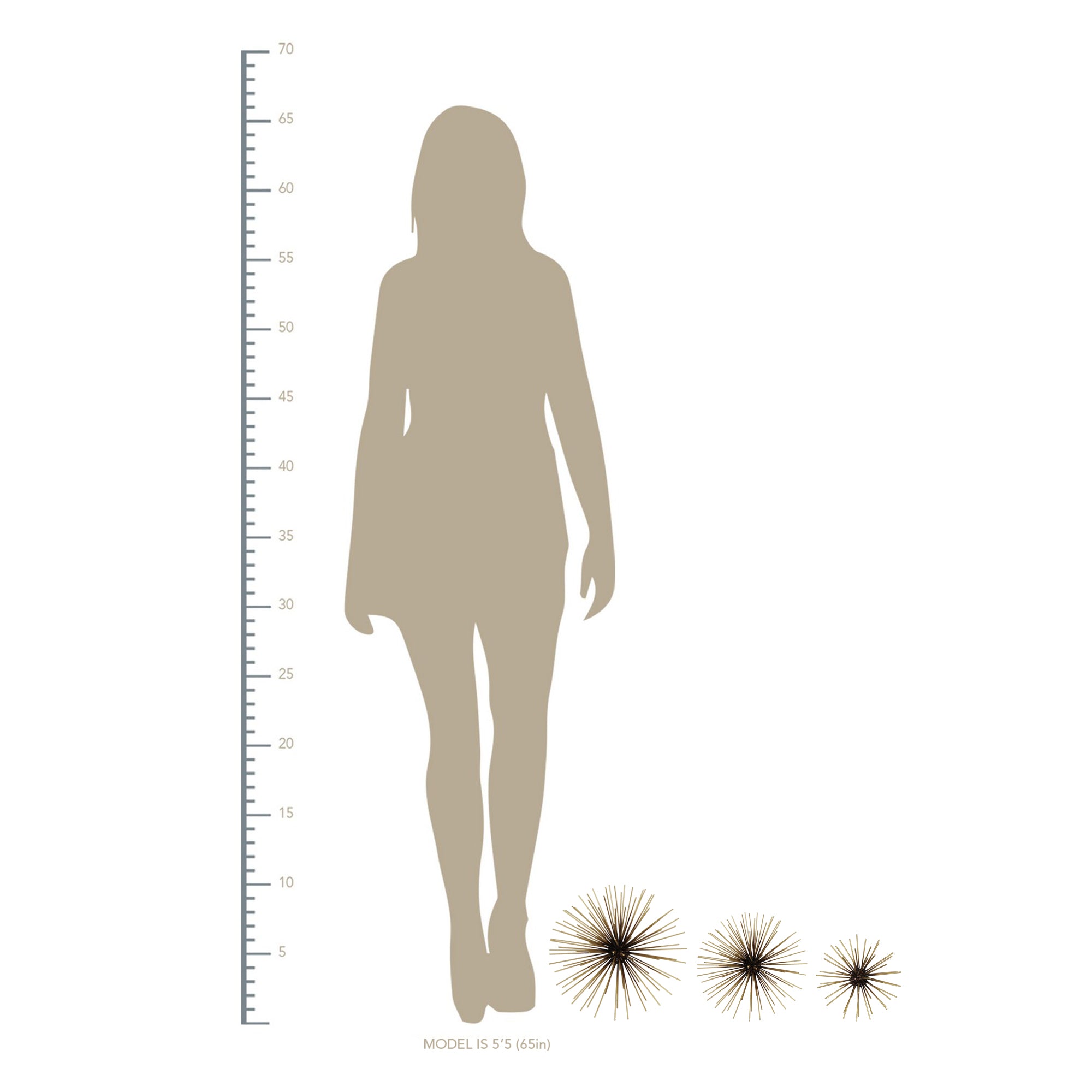 Starburst Metal Antique Gold Wall Decor