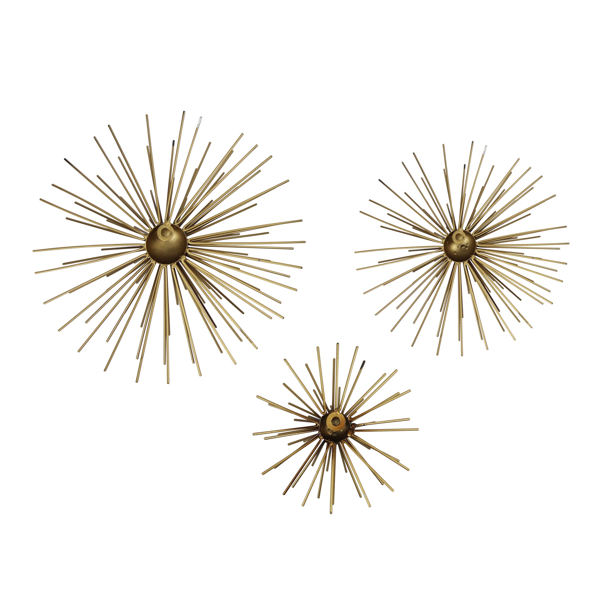 Starburst Metal Antique Gold Wall Decor