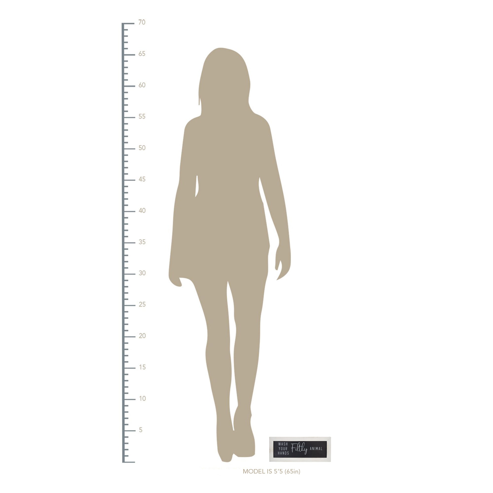 12" X 5" Bathroom-Quote Framed Wall Art