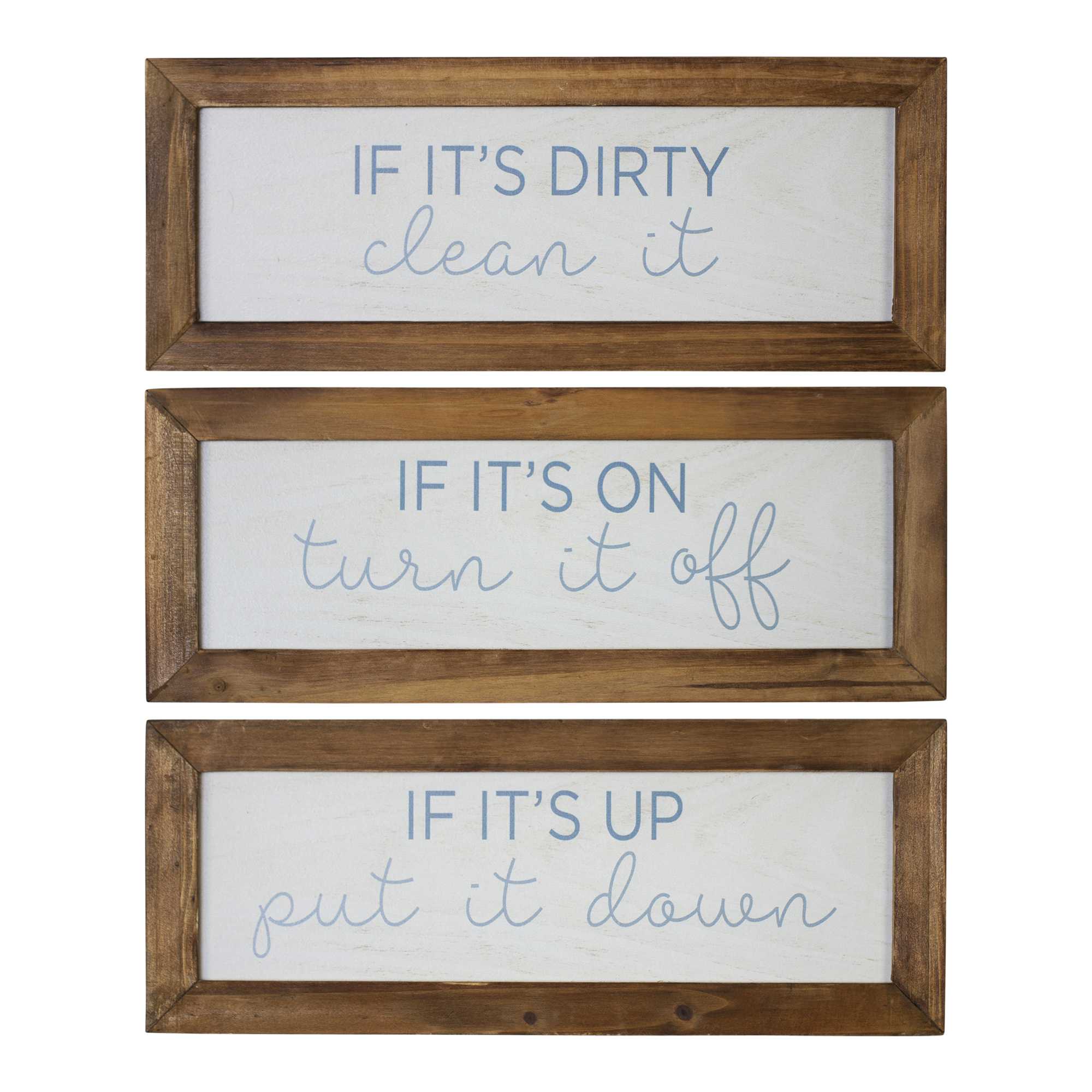 12" X 5" If it's dirty  clean it Framed Wall Art