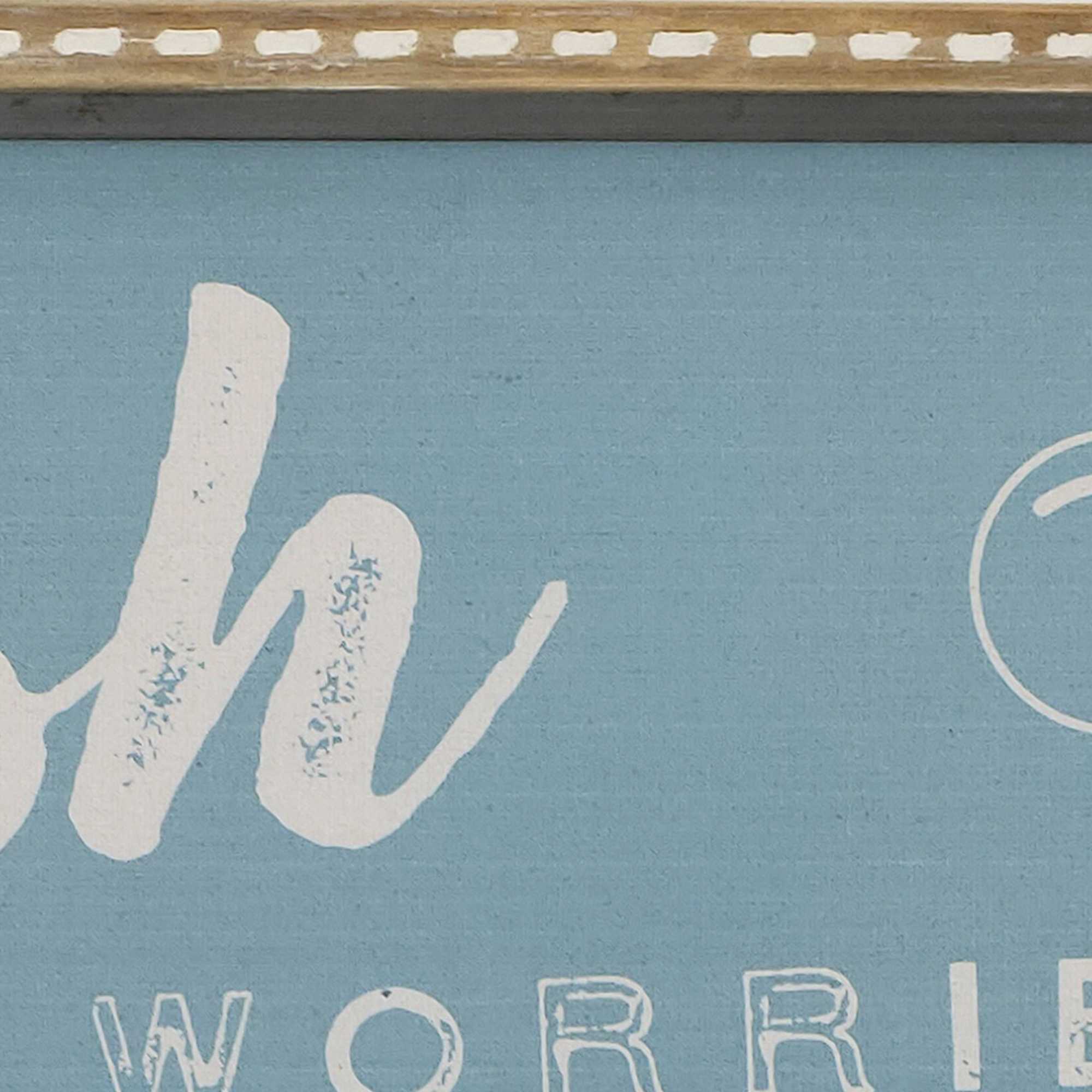 14" X 32" "Wash You Worries Away" Framed Wall Art