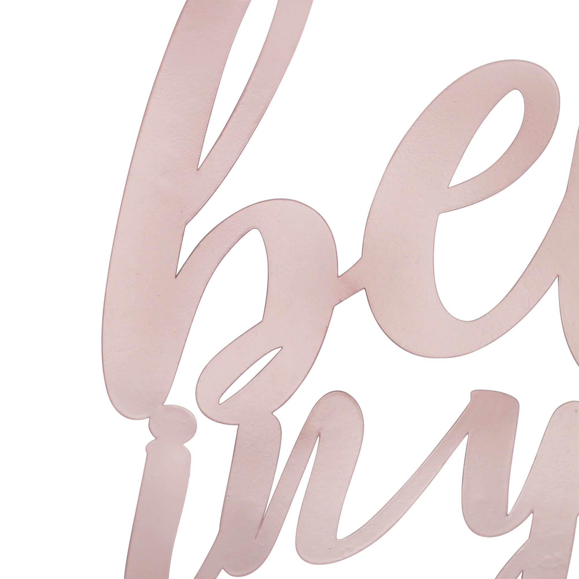 Motivational Typography Wall Art with Pink Matte Finish