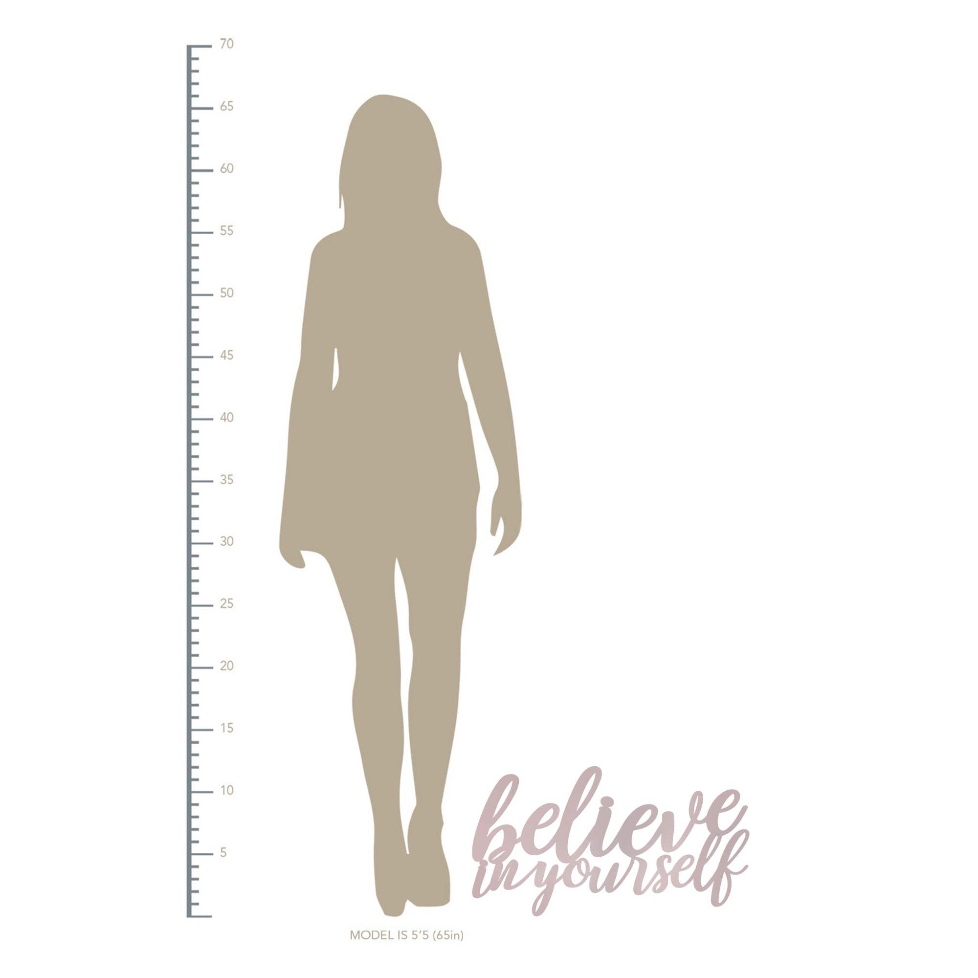 Motivational Typography Wall Art with Pink Matte Finish