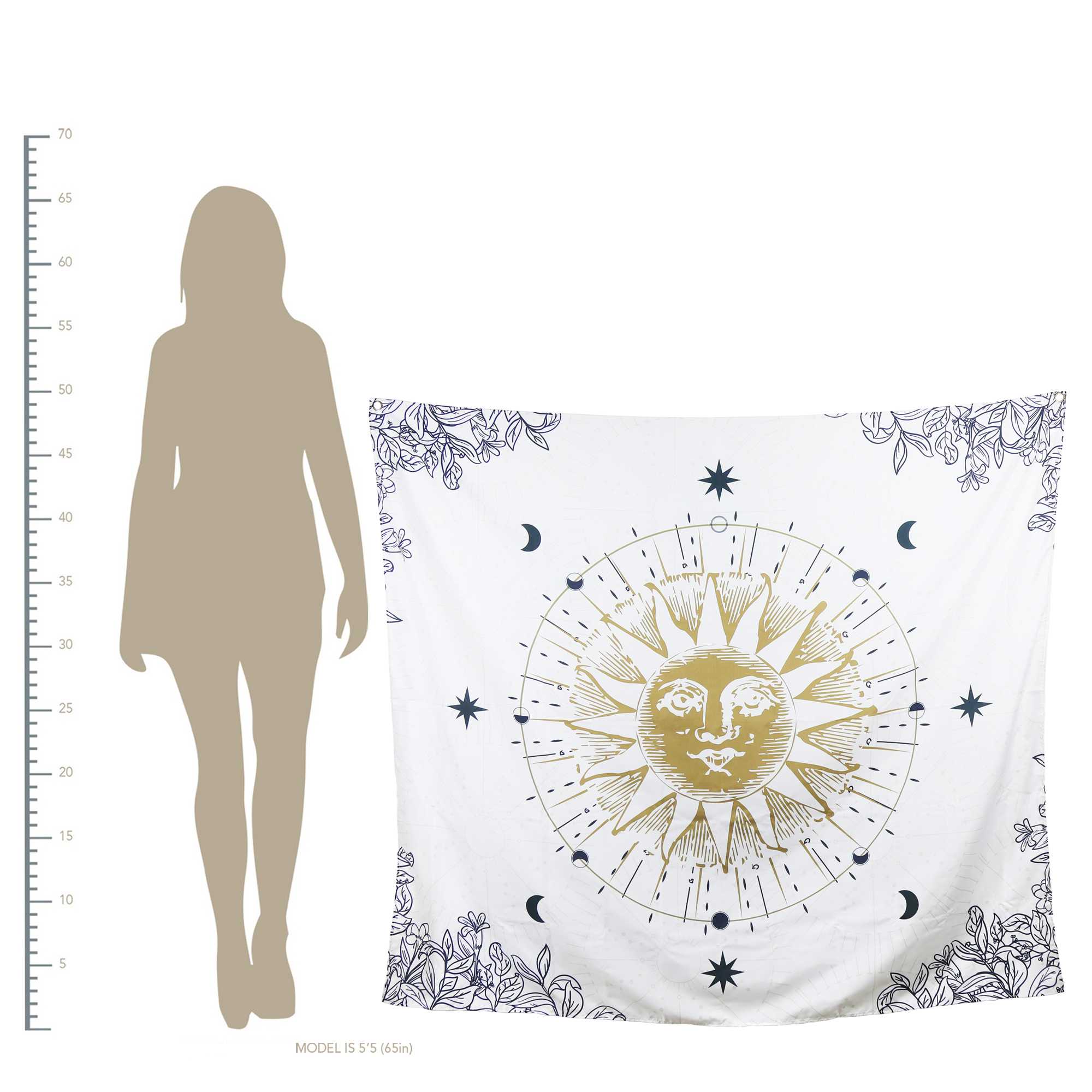 Sun Moon and Stars Celestial Wall Tapesty