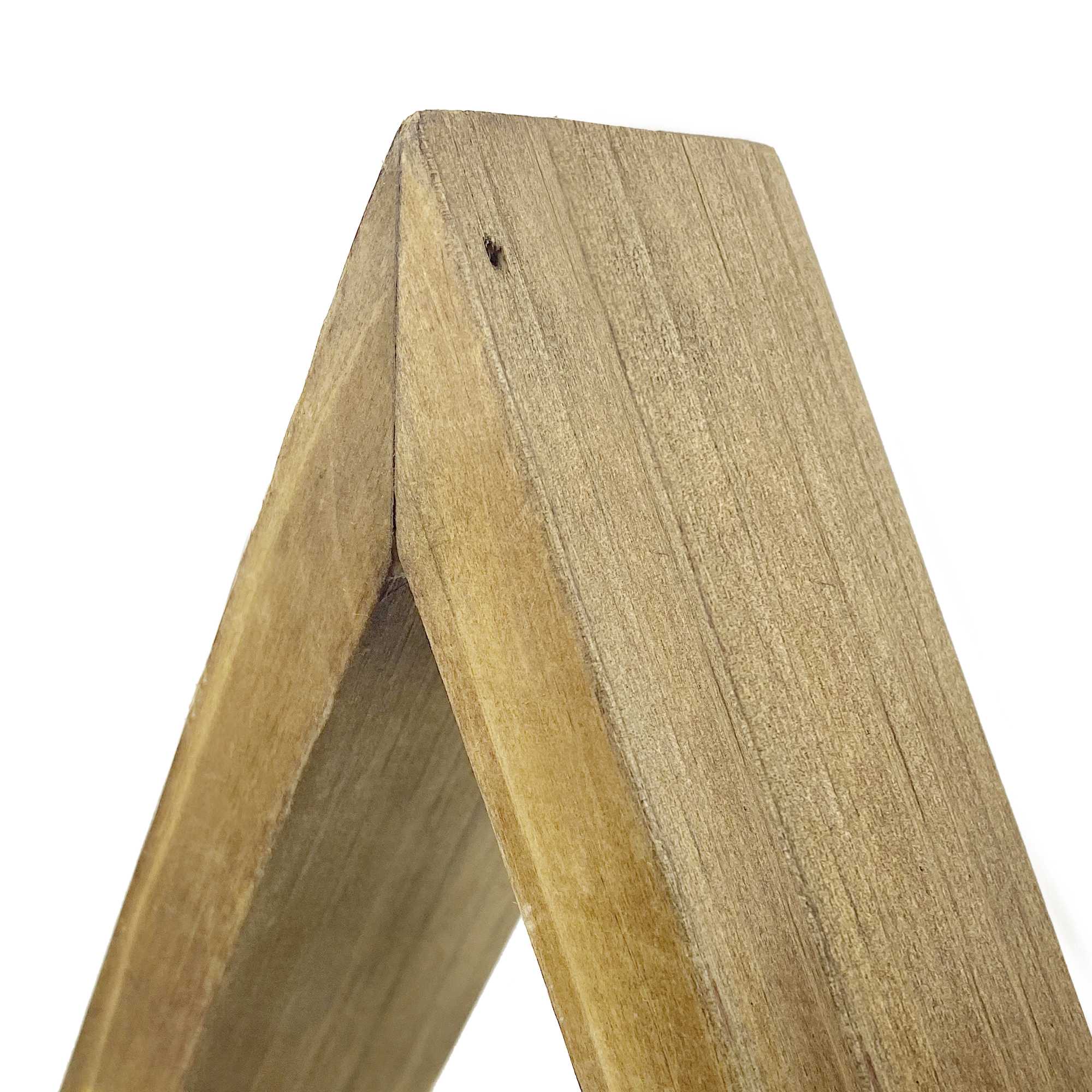 Triangle Natural Wooden Shelf with Hooks