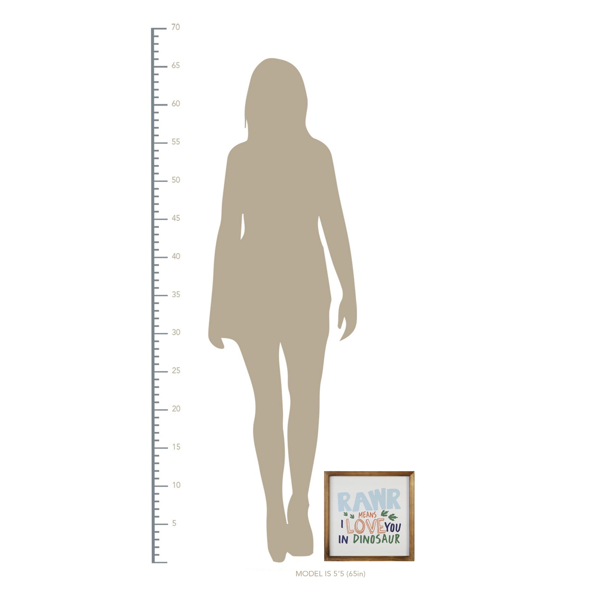 12" x 12" Natural Wooden Frame Wall Art