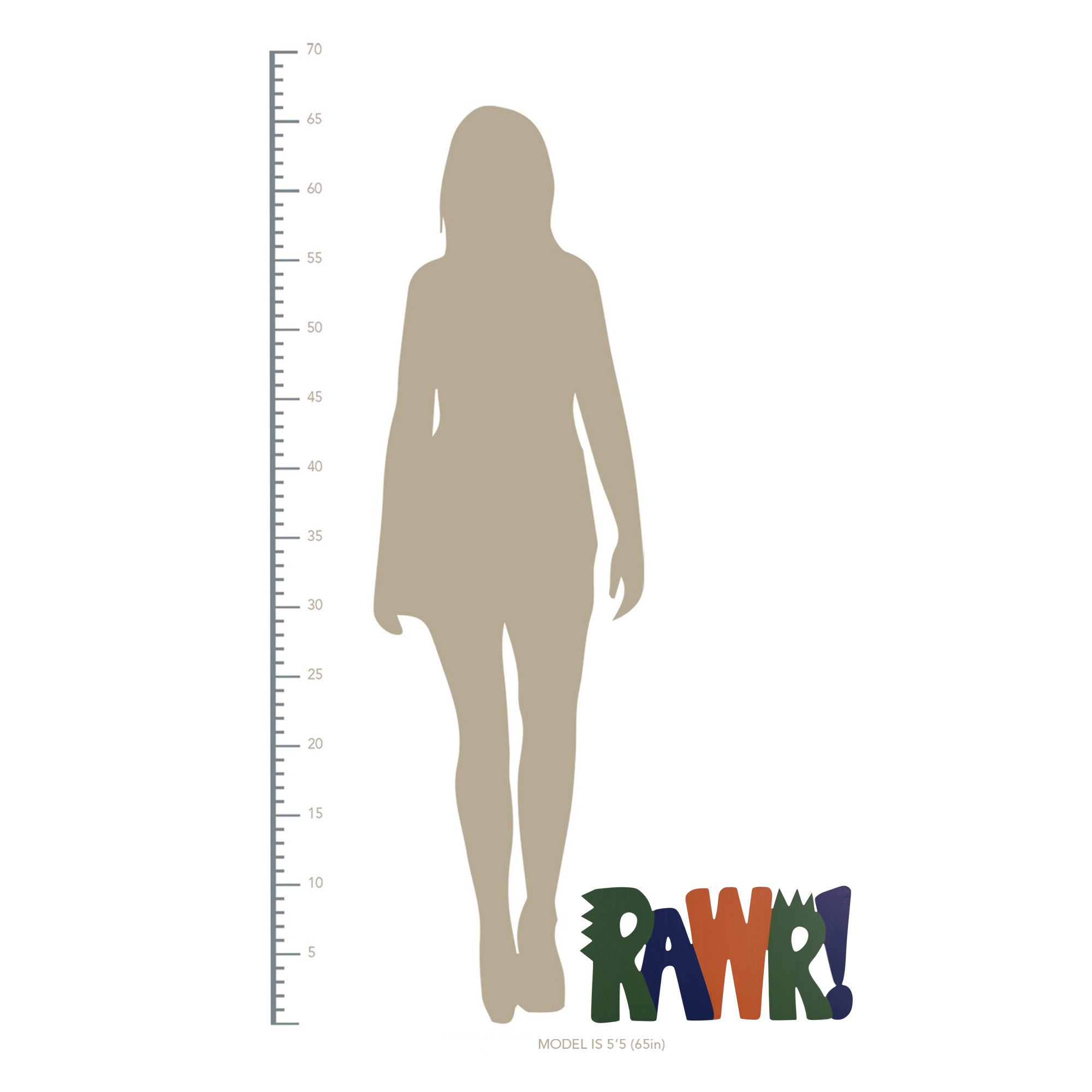 20" X 10" "RAWR" Wall Decor