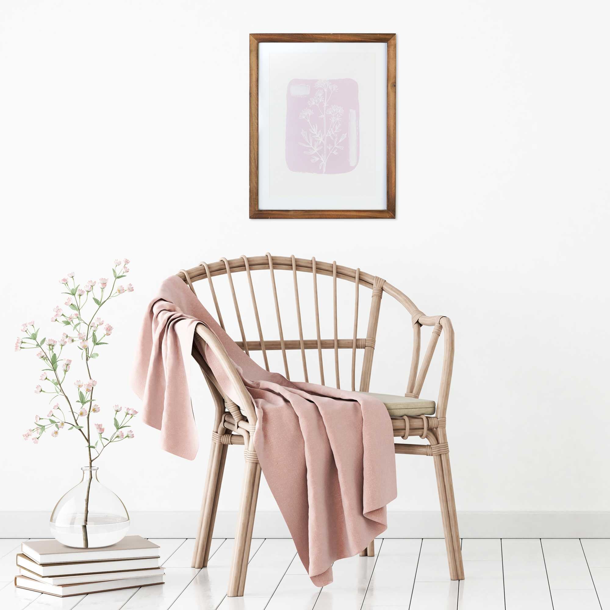 11" X 14" Flower Framed Wall Art with Glass