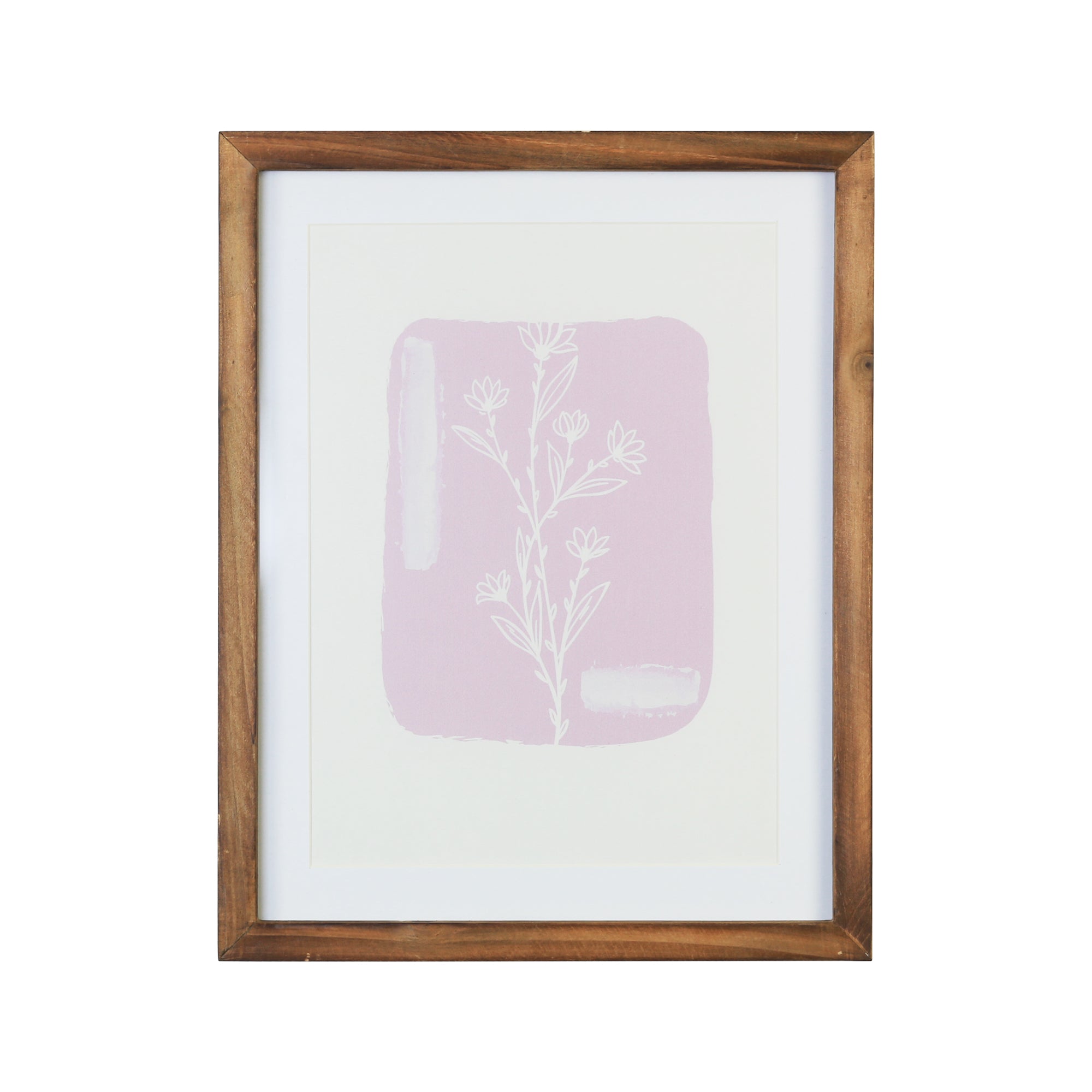 11" X 14" Botanical Framed Wall Art with Glass