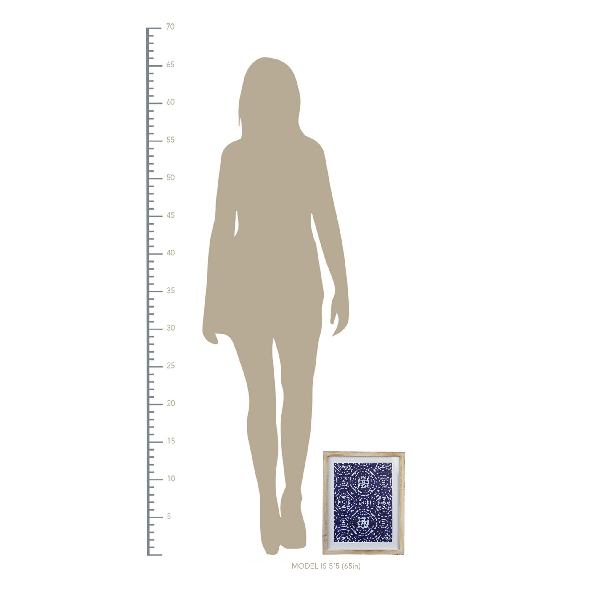 11" X 14" Geometric Design Frame Wall Art with Glass