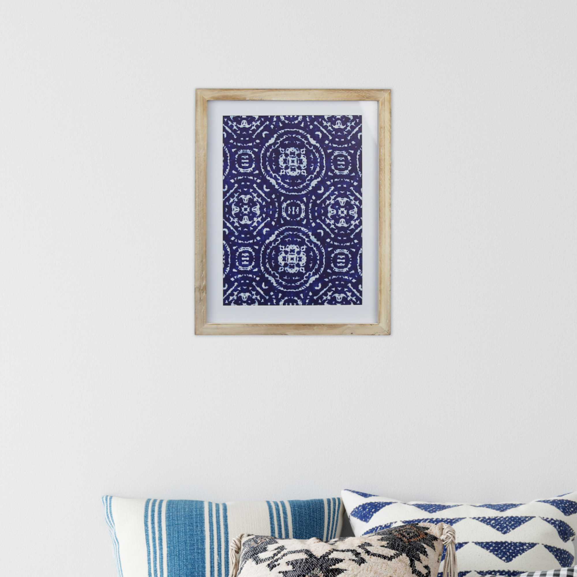 11" X 14" Geometric Design Frame Wall Art with Glass