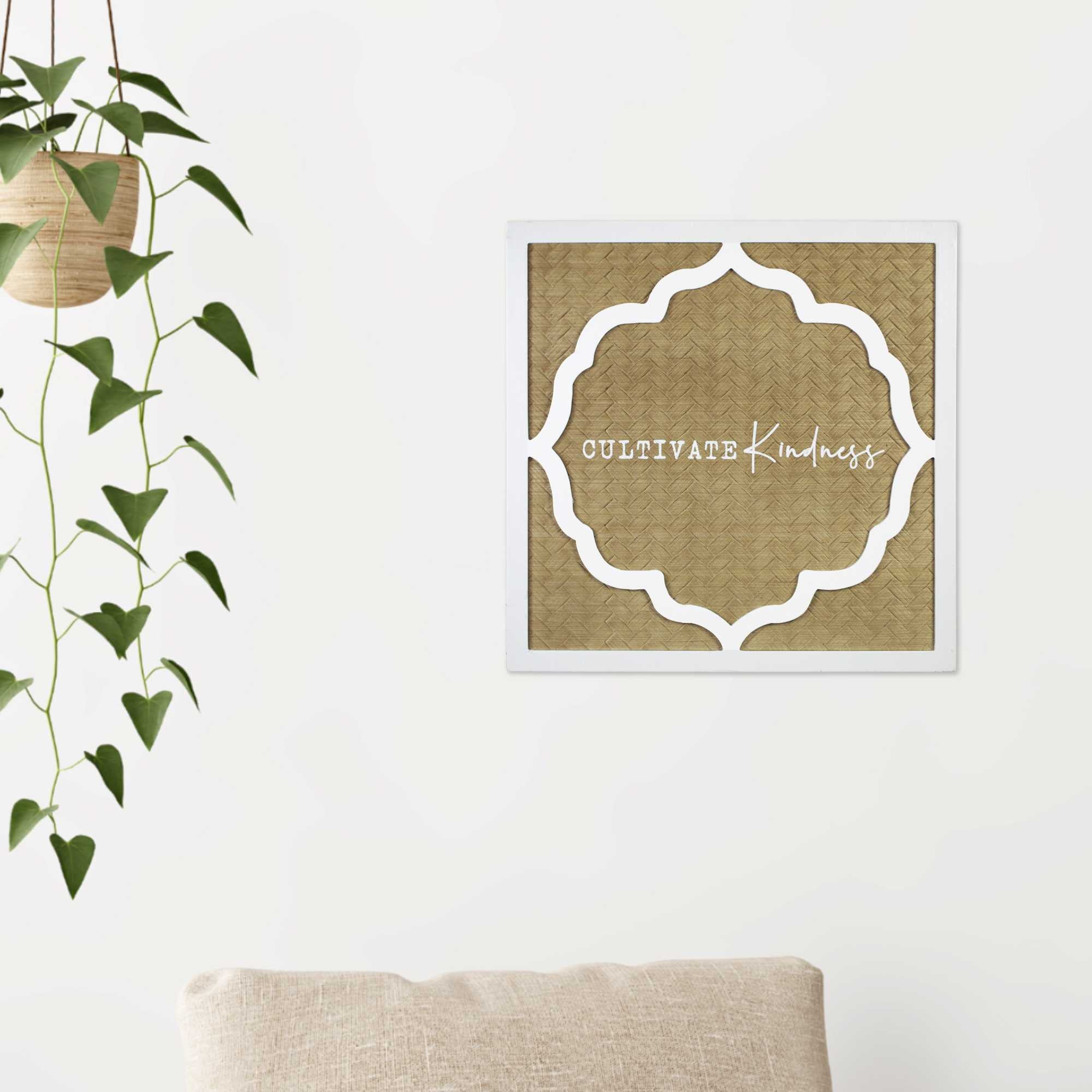 16" X 16" 'Cultivate Kindness" Framed Wall Art