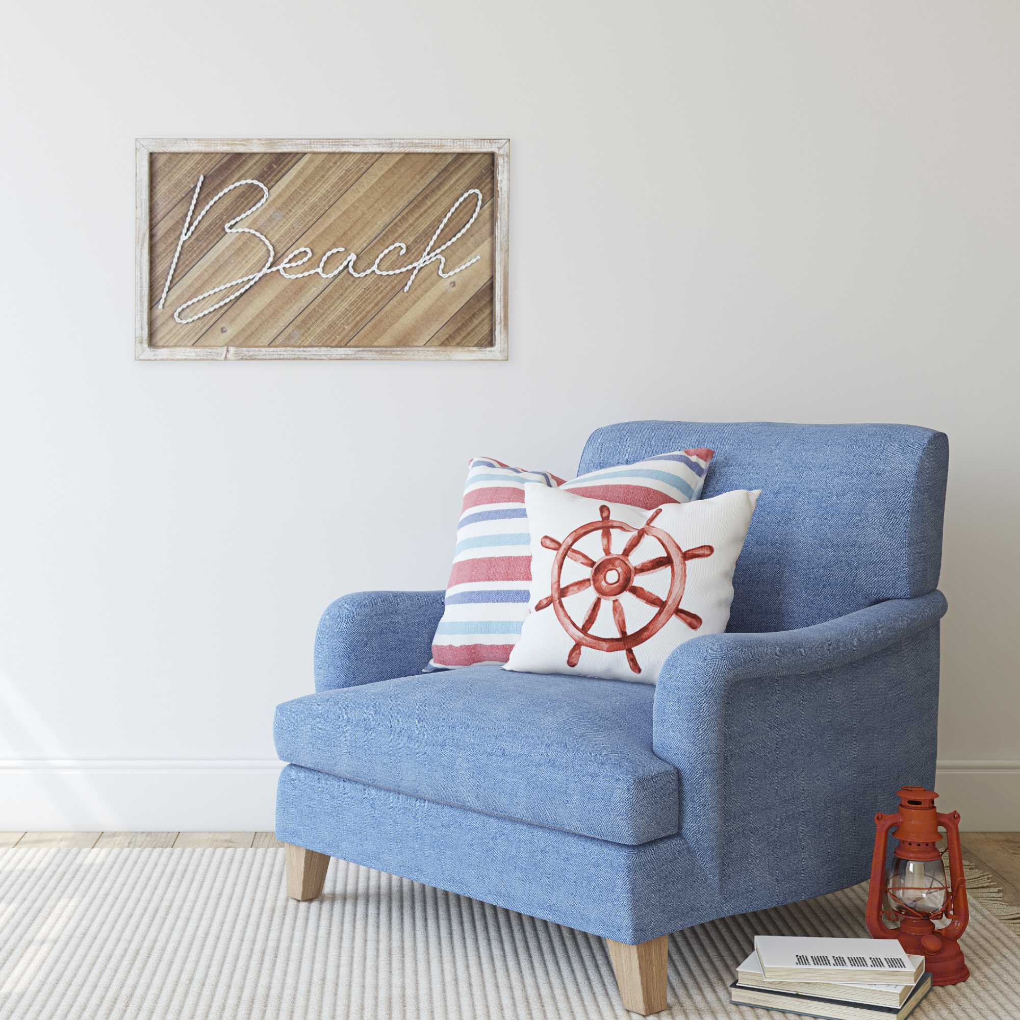 20" X 12" "Beach" Framed Wall Art