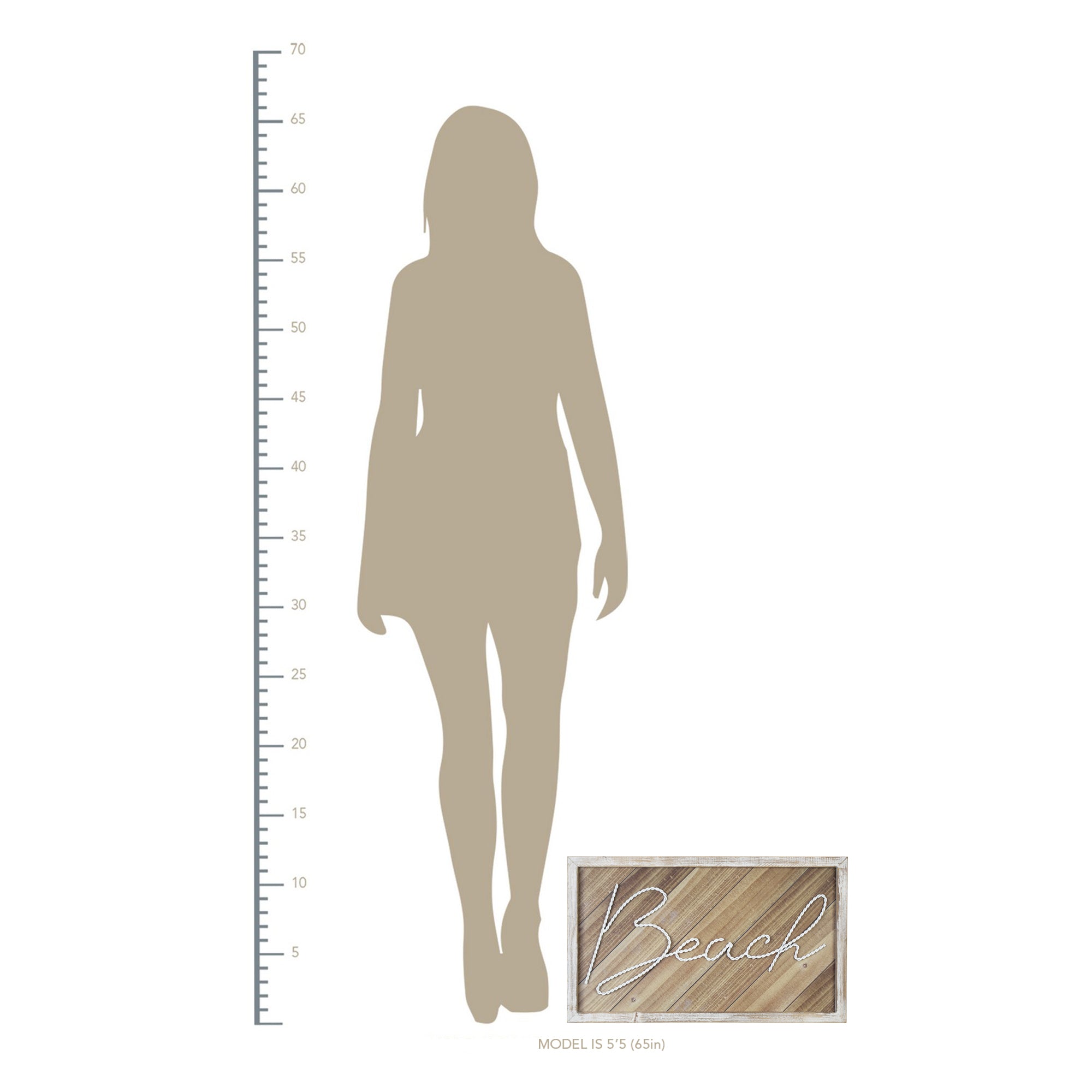 20" X 12" "Beach" Framed Wall Art