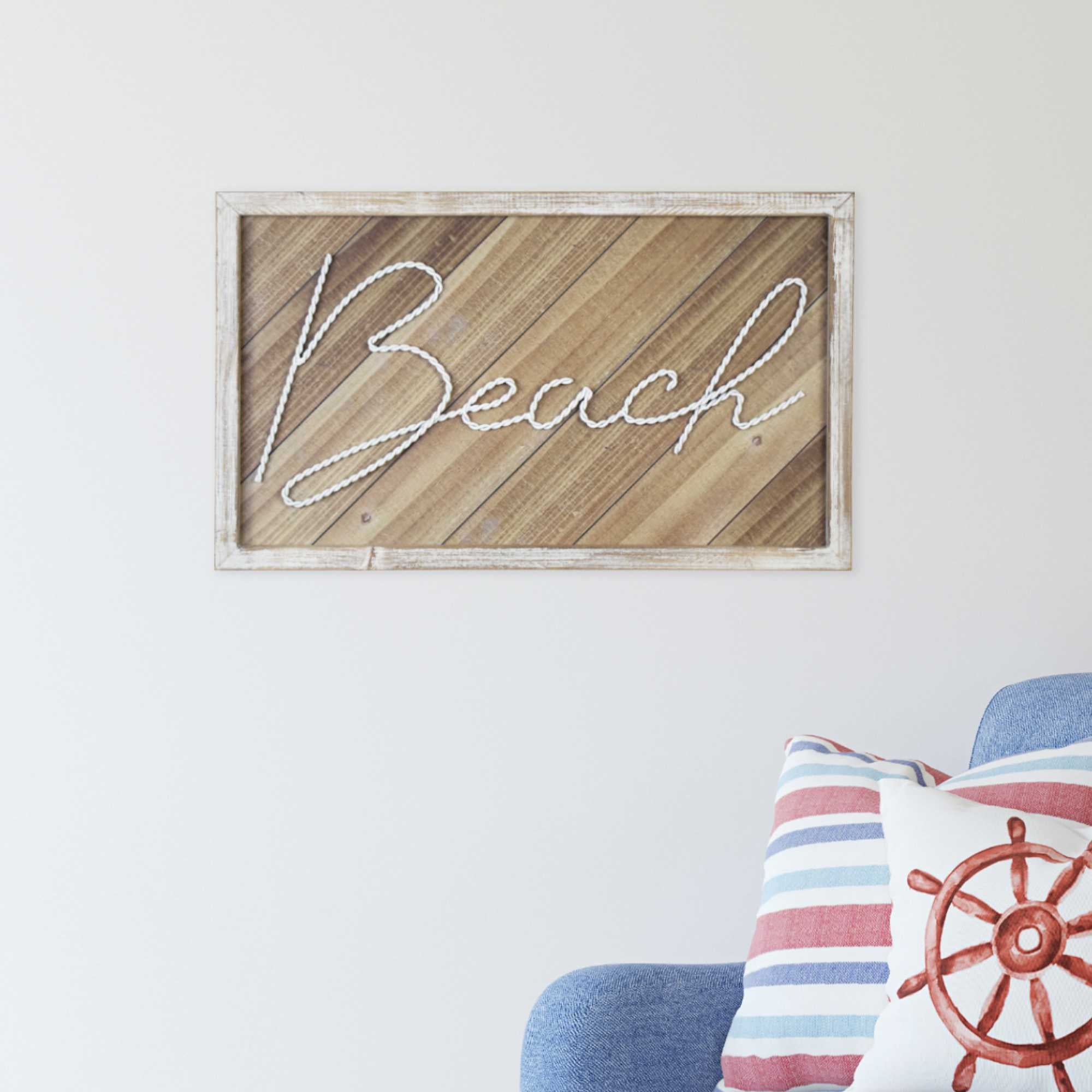 20" X 12" "Beach" Framed Wall Art