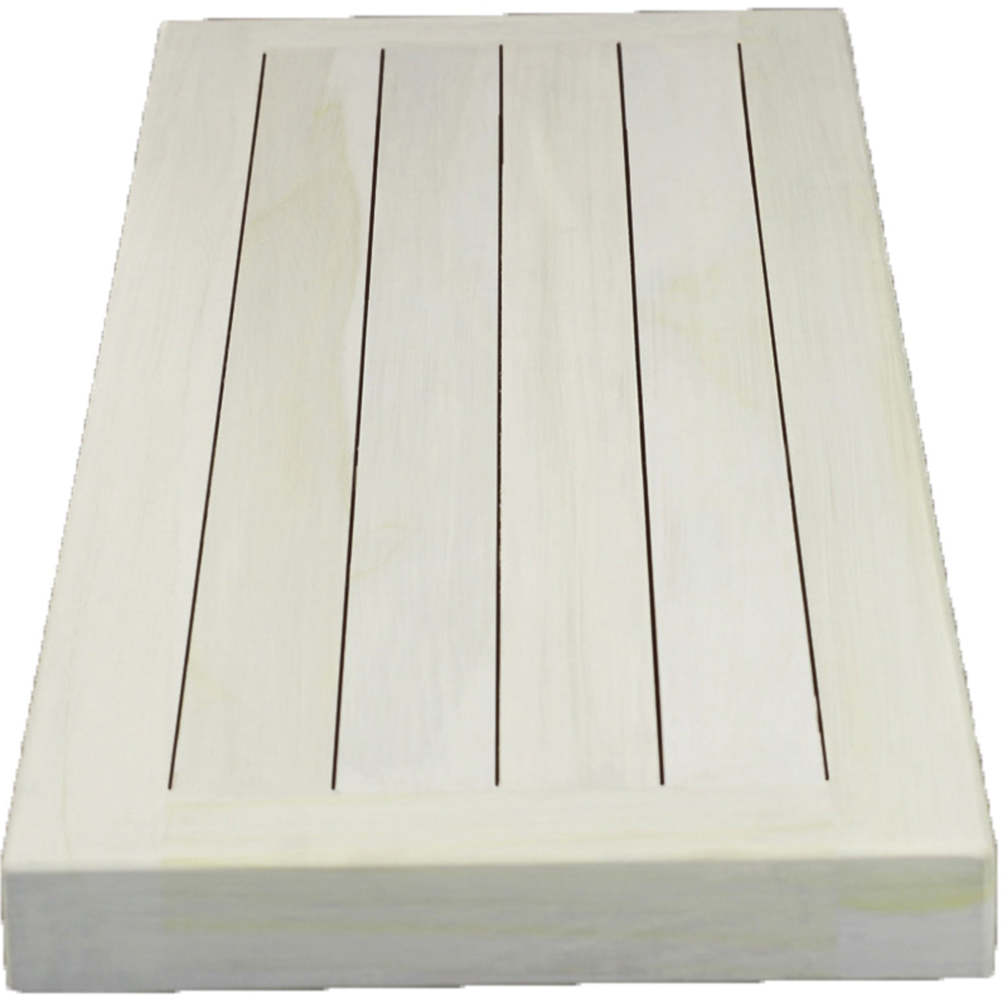 Compact Rectangular Driftwood Finish Teak Bathtub Tray or Seat