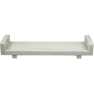 Rectangular Light Driftwood Finish Teak Bathtub Tray or Seat