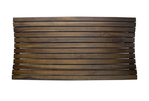 Compact Teak Floor Mat in Brown Finish