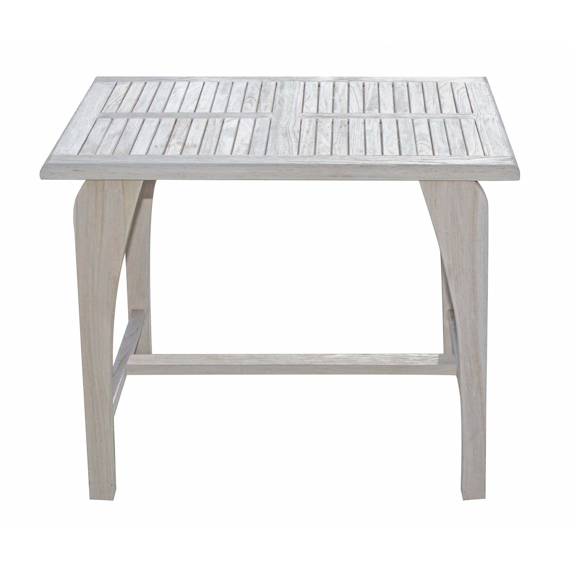 Compact Teak Dining Table in Driftwood Finish