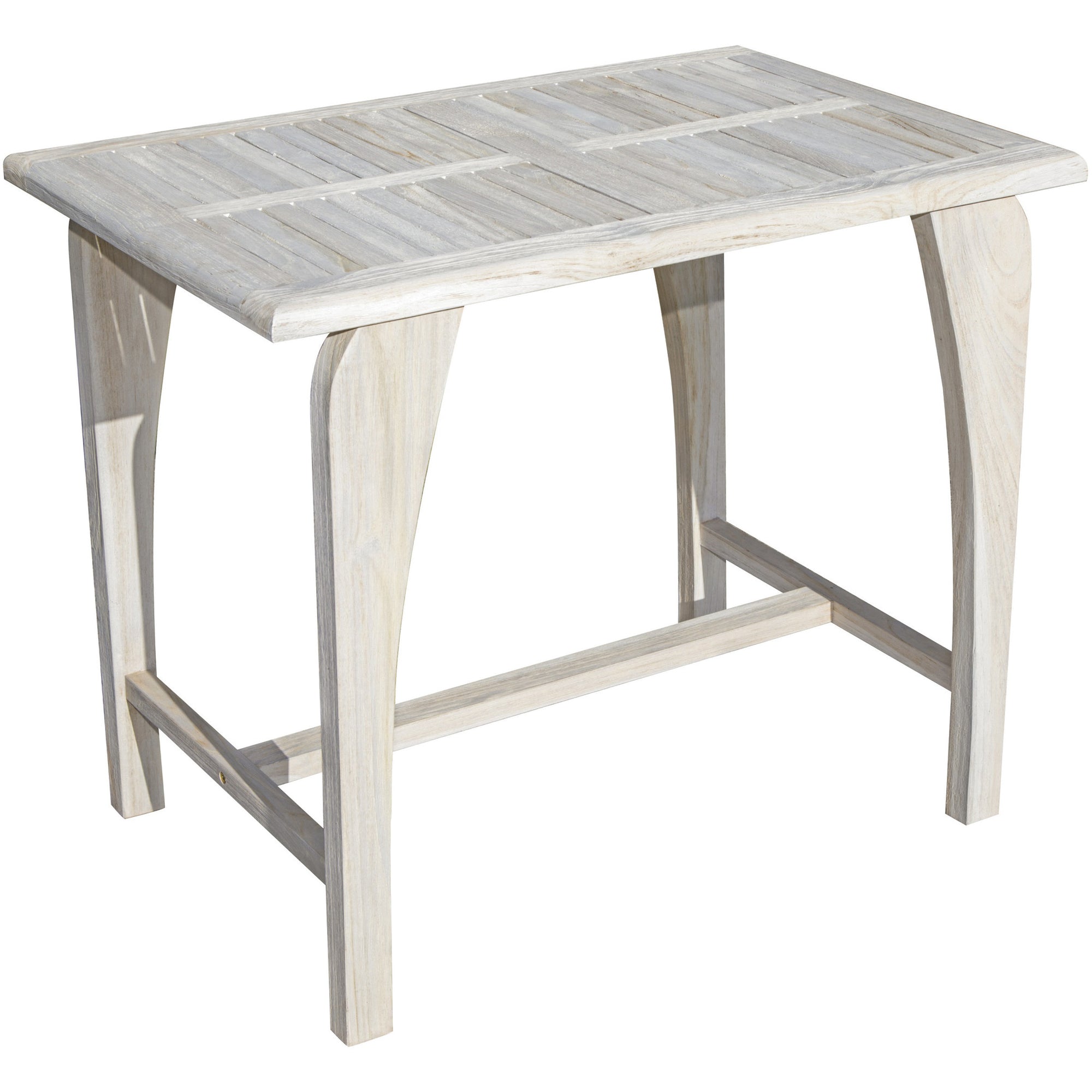 Compact Teak Dining Table in Driftwood Finish