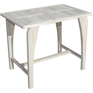 Compact Teak Dining Table in Driftwood Finish
