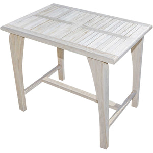 Compact Teak Dining Table in Driftwood Finish