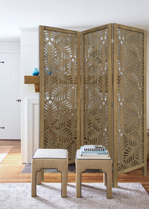 3 Panel Room Divider with Tropical leaf