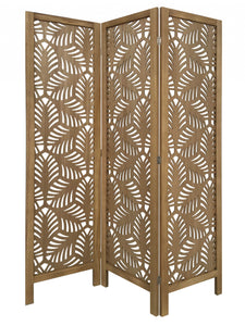 3 Panel Room Divider with Tropical leaf