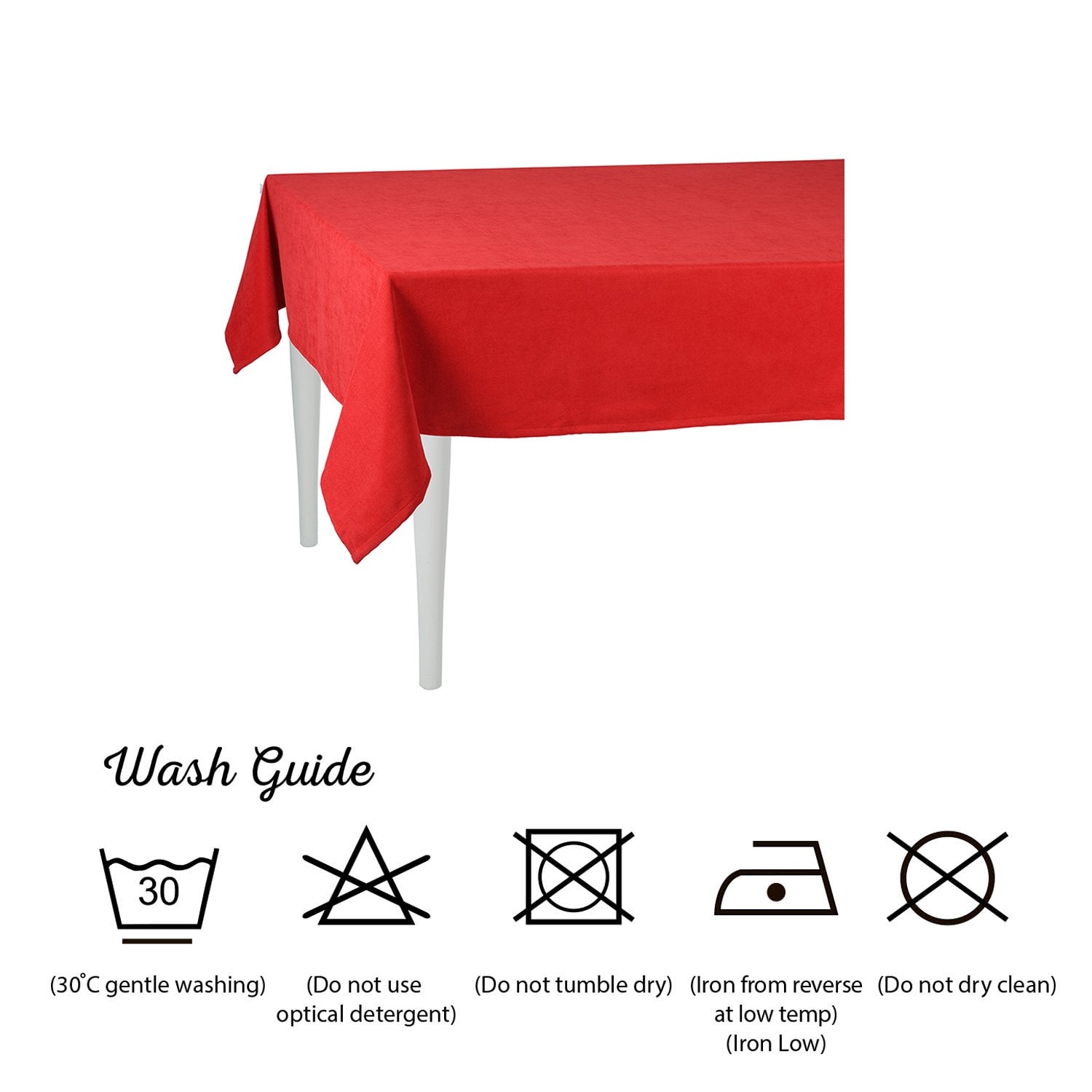 120" Merry Christmas Rectangle Tablecloth in  Red