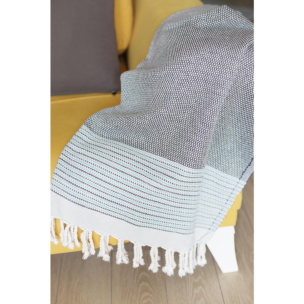 70" Handwoven Throw Blankets in Black