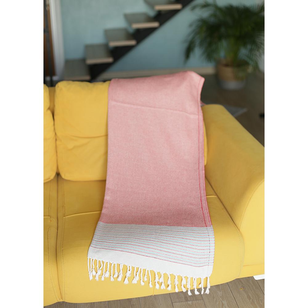 70" Handwoven Throw Blankets in Red